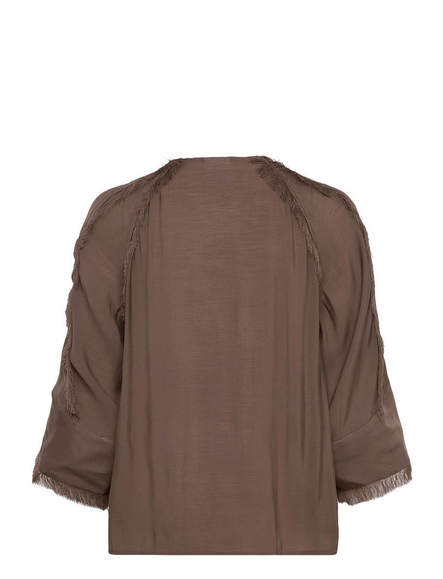 Day Birger et Mikkelsen - Cassie - Sheer Fringes - langärmelige blusen - 190809. chocolate chip - 2