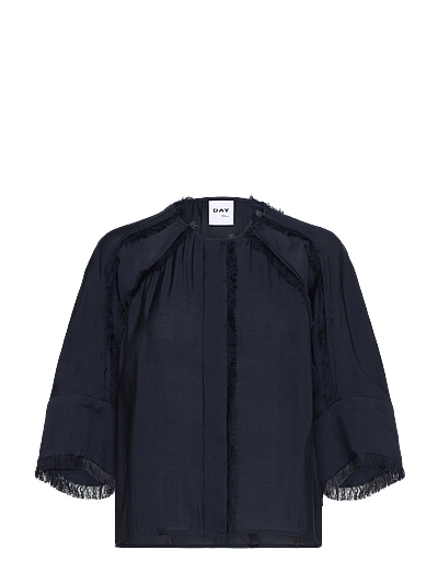 Cassie - Sheer Fringes - LangæRmede Bluser
