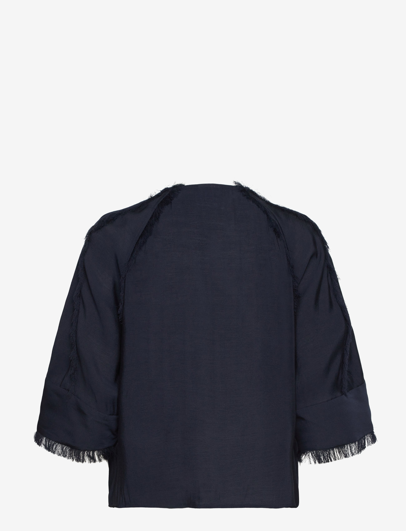 Day Birger et Mikkelsen - Cassie - Sheer Fringes - langærmede bluser - dark sapphire - 1