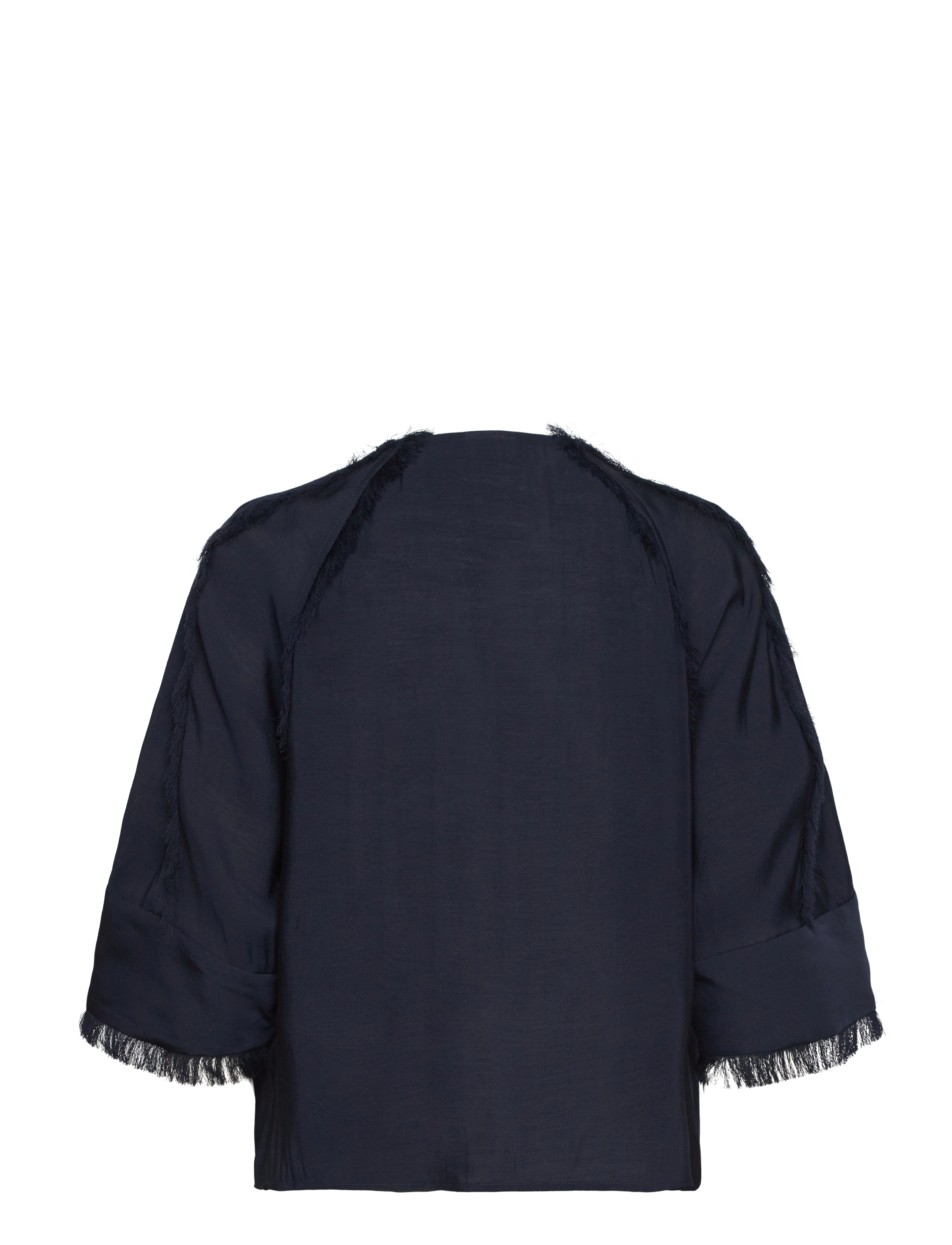 Day Birger et Mikkelsen - Cassie - Sheer Fringes - pikkade varrukatega pluusid - dark sapphire - 1