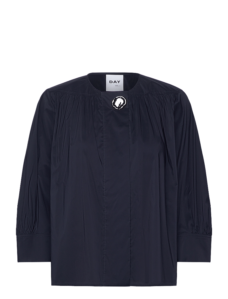 Day Birger et Mikkelsen - Reese - Clean Cotton Stretch - langärmlige blusen - dark sapphire - 0