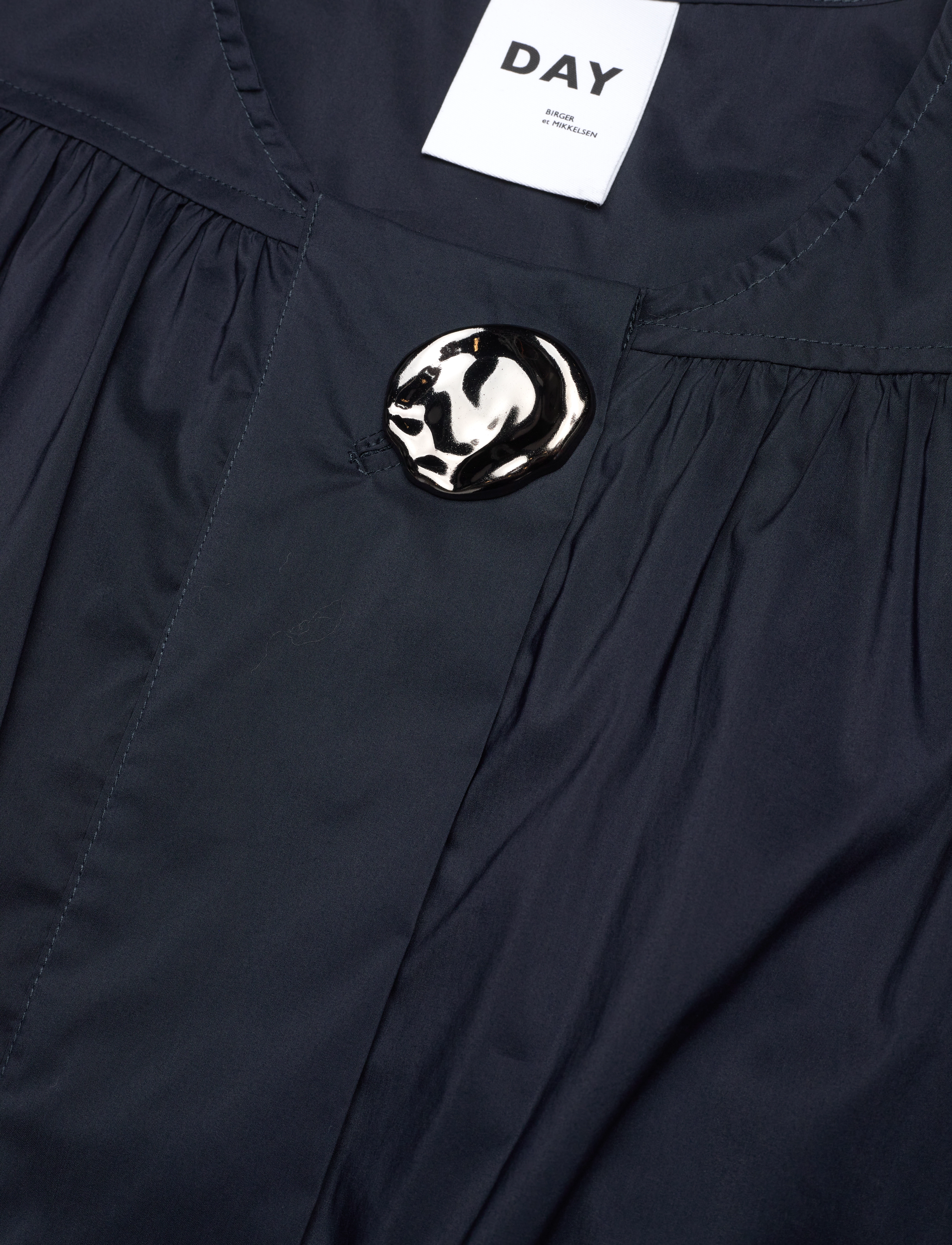 Day Birger et Mikkelsen - Reese - Clean Cotton Stretch - pikkade varrukatega pluusid - dark sapphire - 2