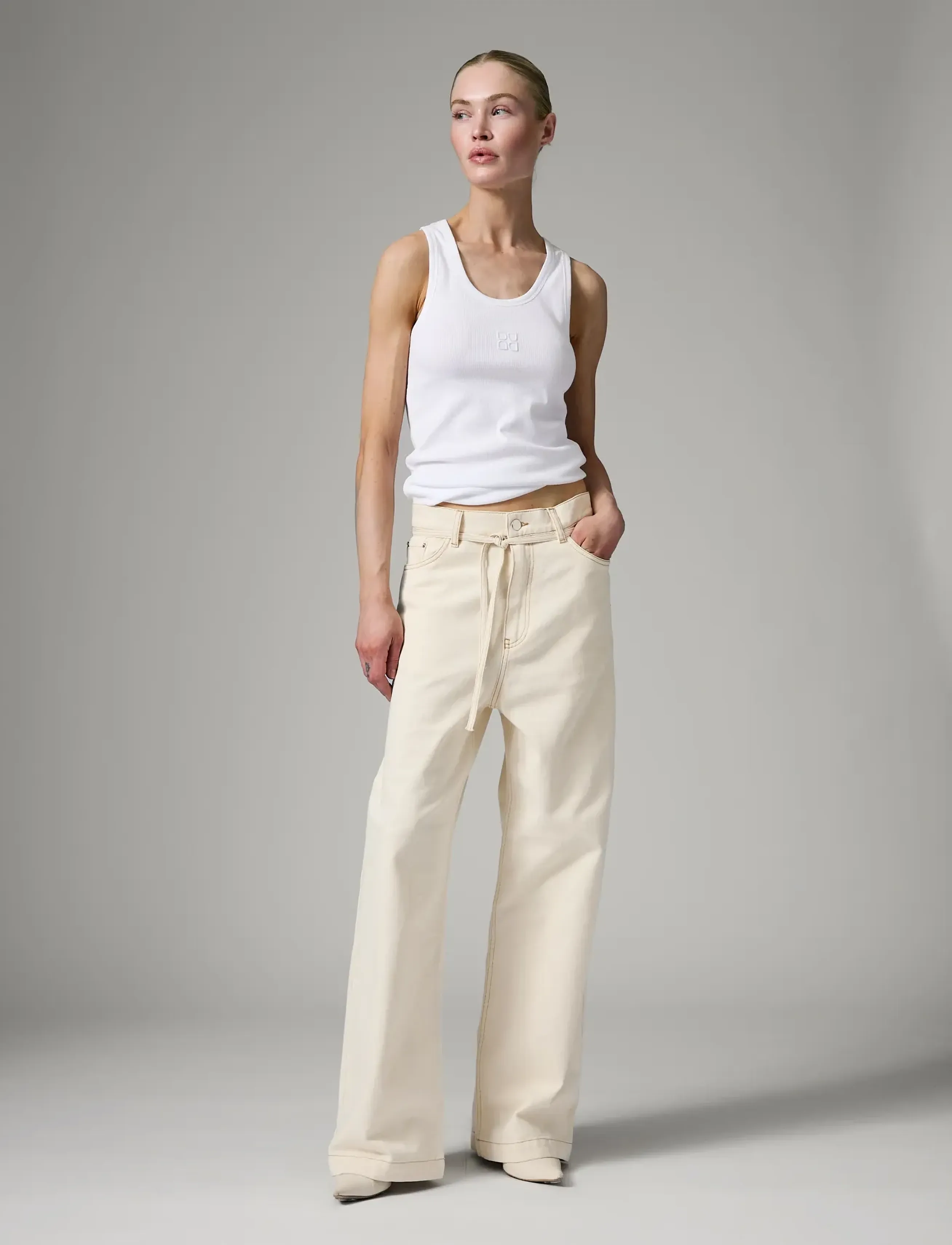 Day Birger et Mikkelsen - Elijah - Nature Denim - hosen mit weitem bein - vanilla ice - 3