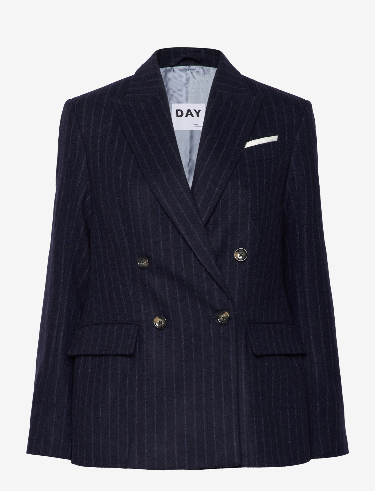 Day Birger et Mikkelsen - Preston - Woolen Pinstripe - dobbeltradede blazere - total eclipse - 0