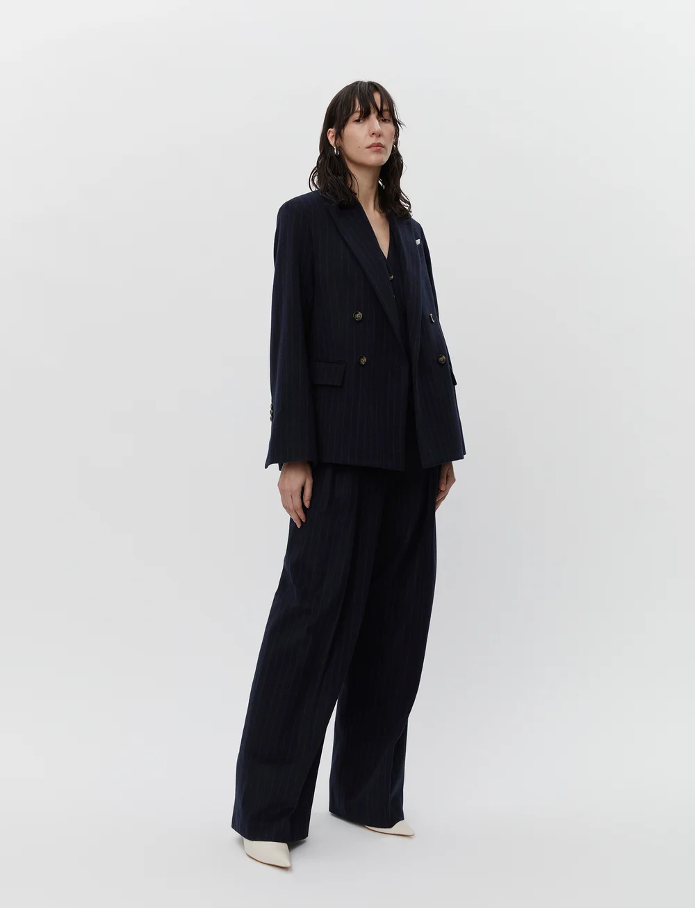 Day Birger et Mikkelsen - Preston - Woolen Pinstripe - zweireihige blazer - total eclipse - 3