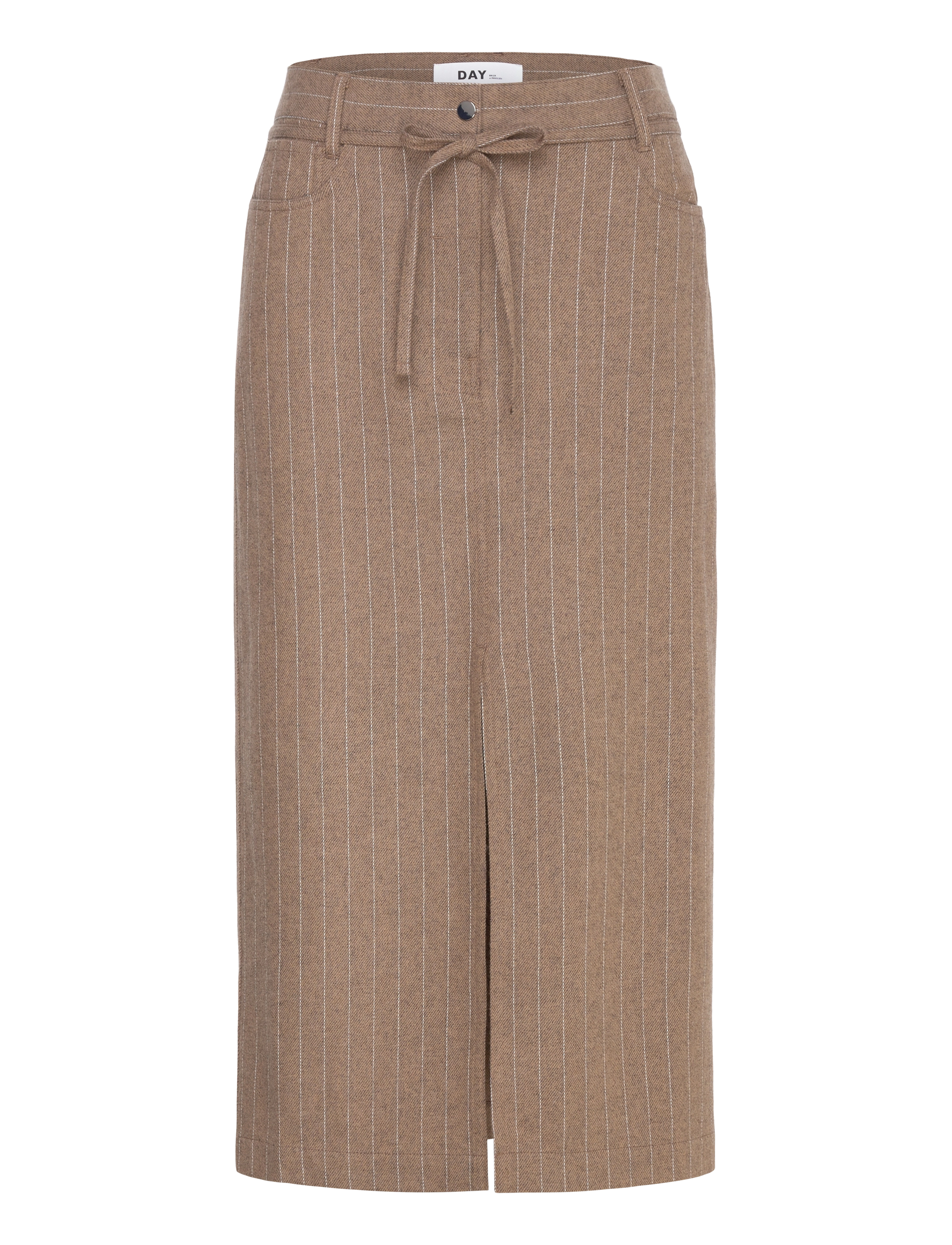 Day Birger et Mikkelsen Jody - Graphic Wool Stripe - Tøj - WREN / brown