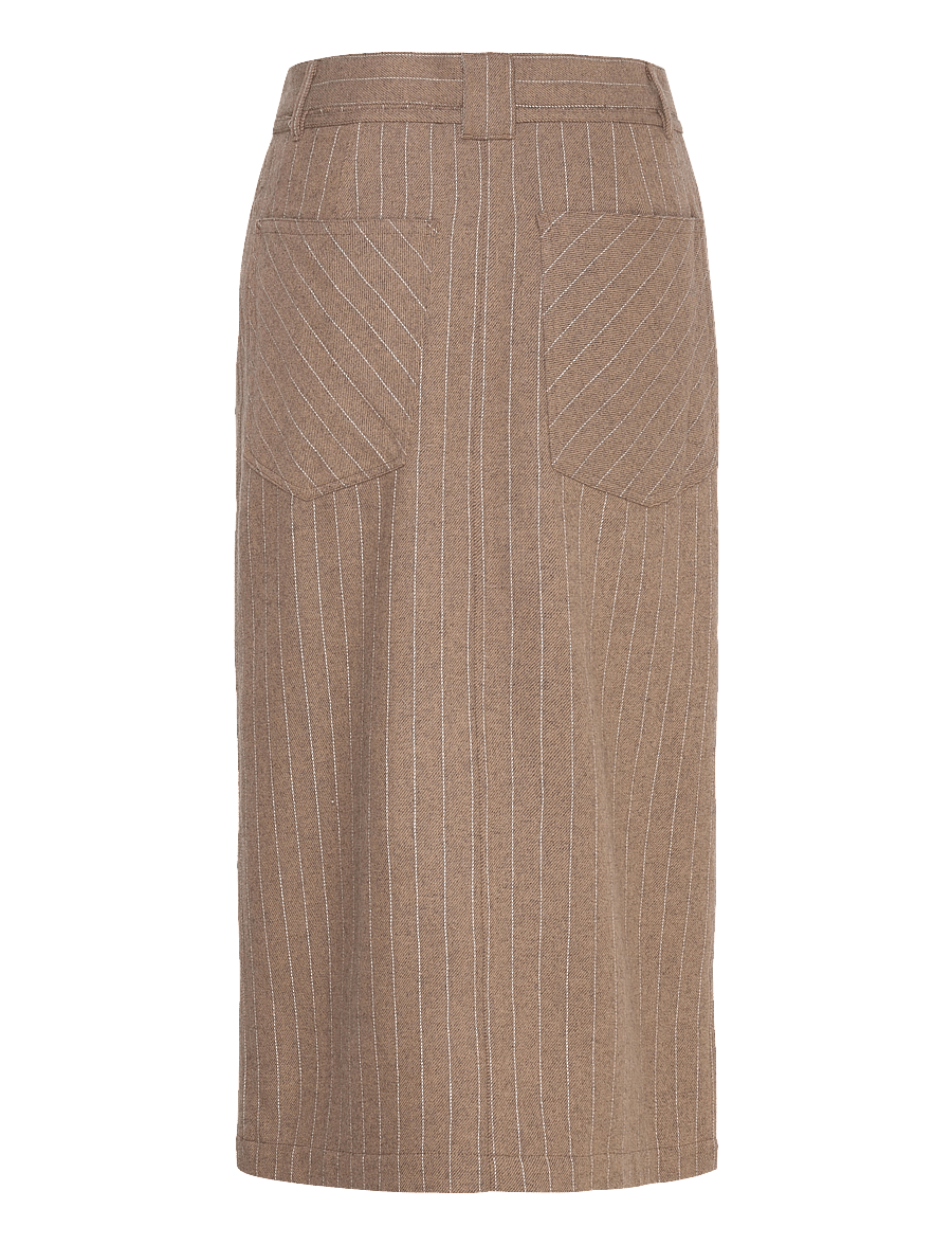 Day Birger et Mikkelsen - Jody - Graphic Wool Stripe - midi-röcke - wren - 2