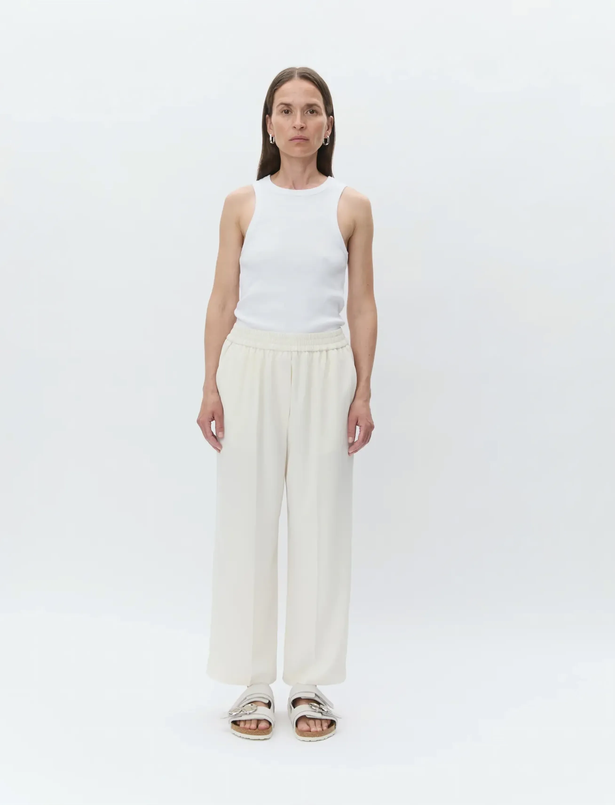 Day Birger et Mikkelsen - Jonah - Classic Gabardine - bukser med brede ben - ivory shade - 5