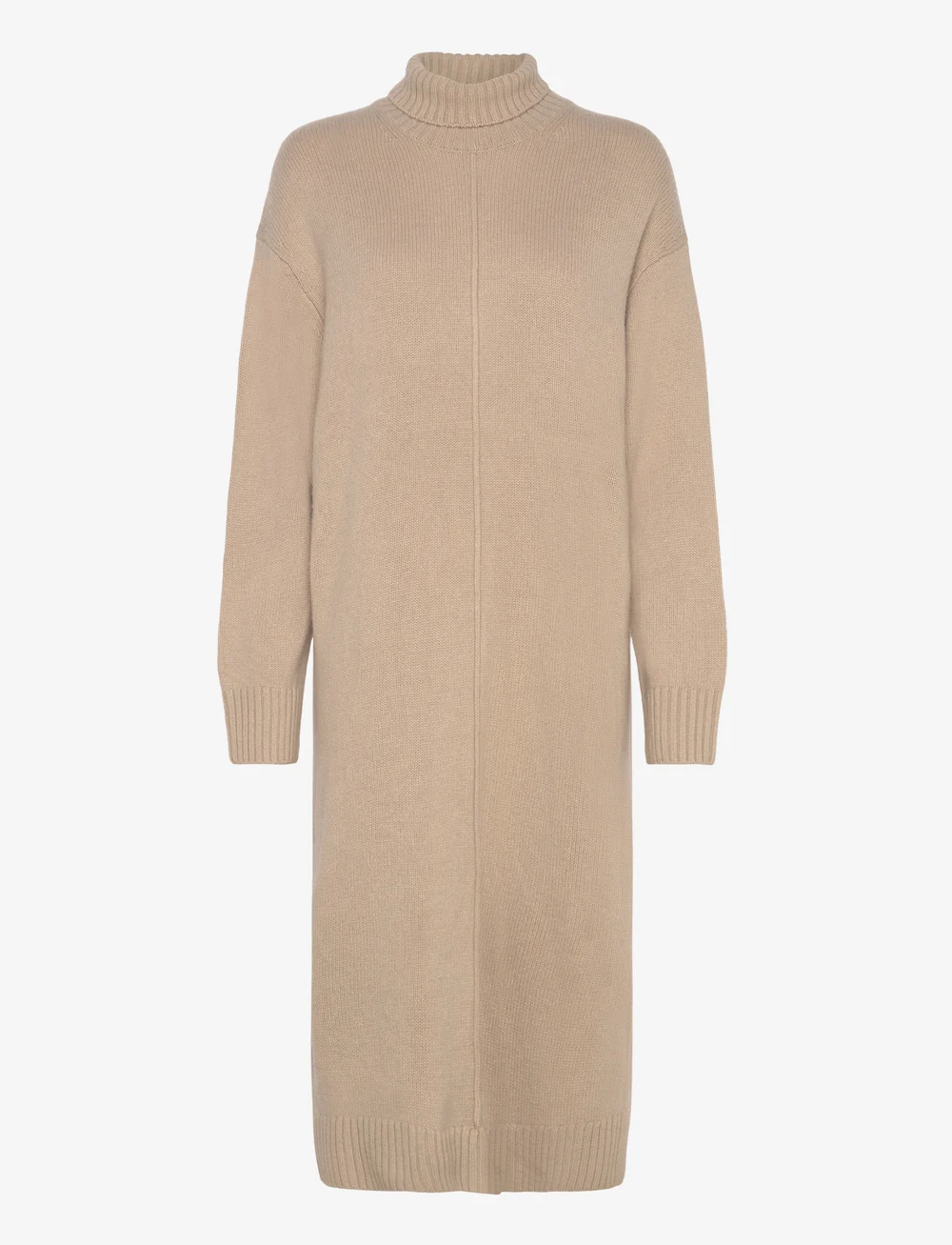 Day Birger et Mikkelsen - Shawn - Soft Lamb - stickade klänningar - taupe melange - 1
