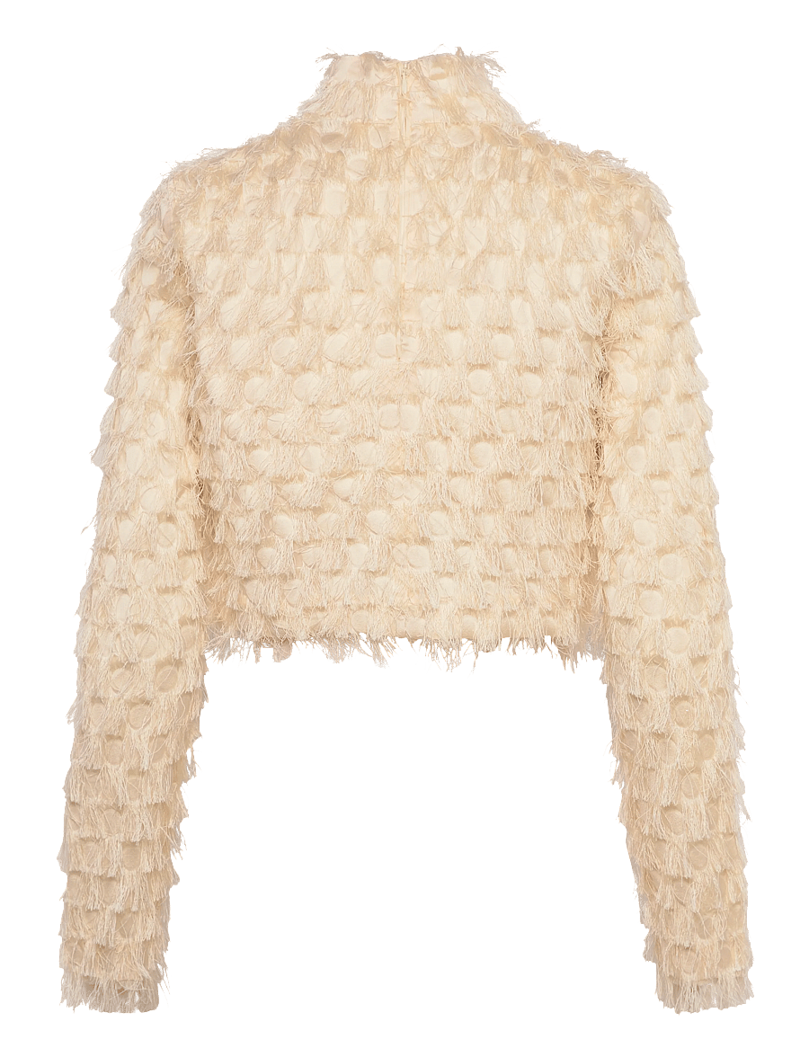 Day Birger et Mikkelsen - Lynette - Abstract Fringes - langärmelige blusen - vanilla ice - 1