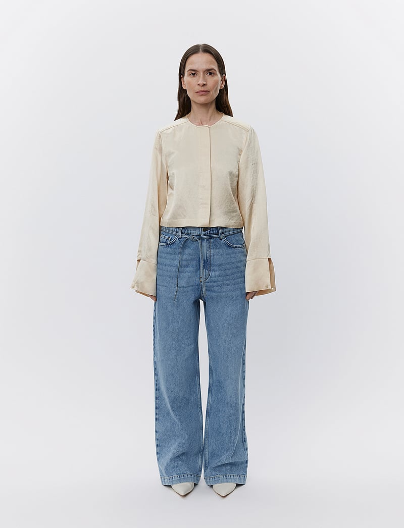 Day Birger et Mikkelsen - Carin - High Shine Blend RD - bluzki z długimi rękawami - oyster gray - 0