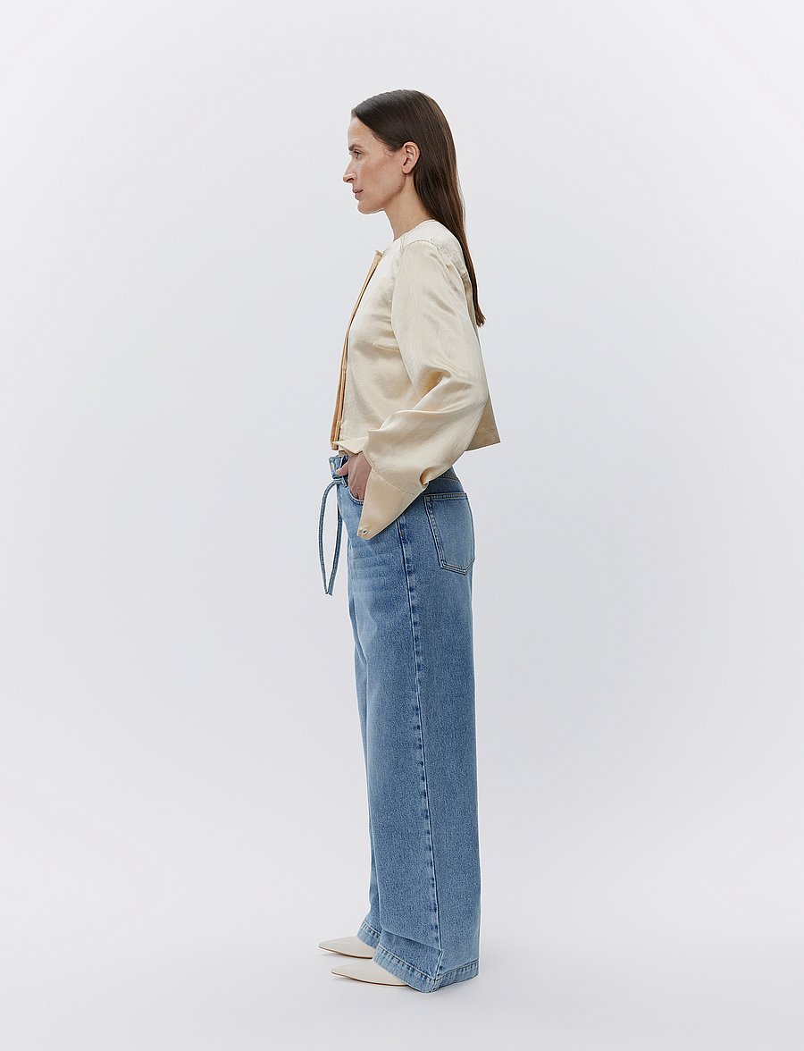 Day Birger et Mikkelsen - Carin - High Shine Blend RD - langärmelige blusen - oyster gray - 3