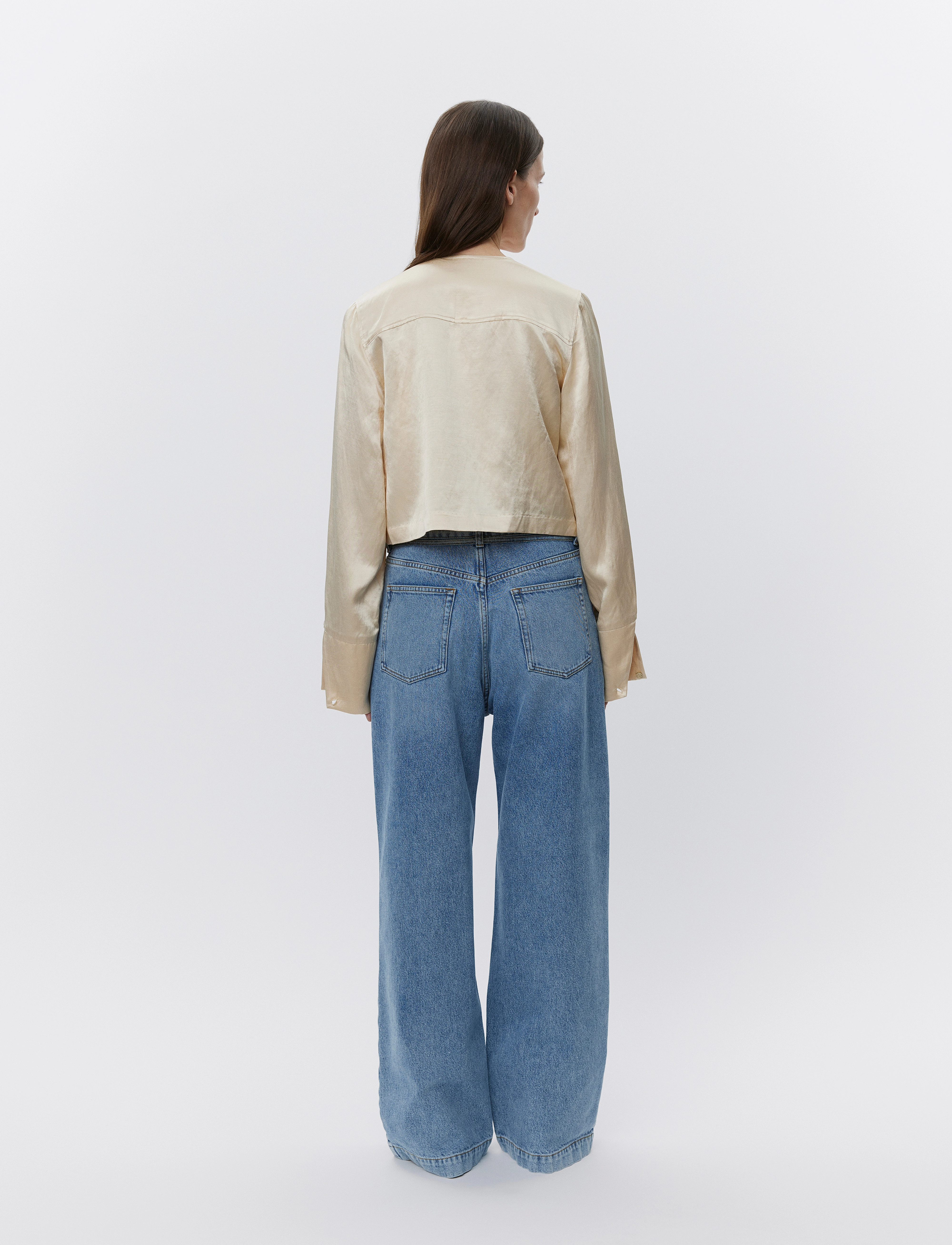Day Birger et Mikkelsen - Carin - High Shine Blend RD - langärmlige blusen - oyster gray - 4