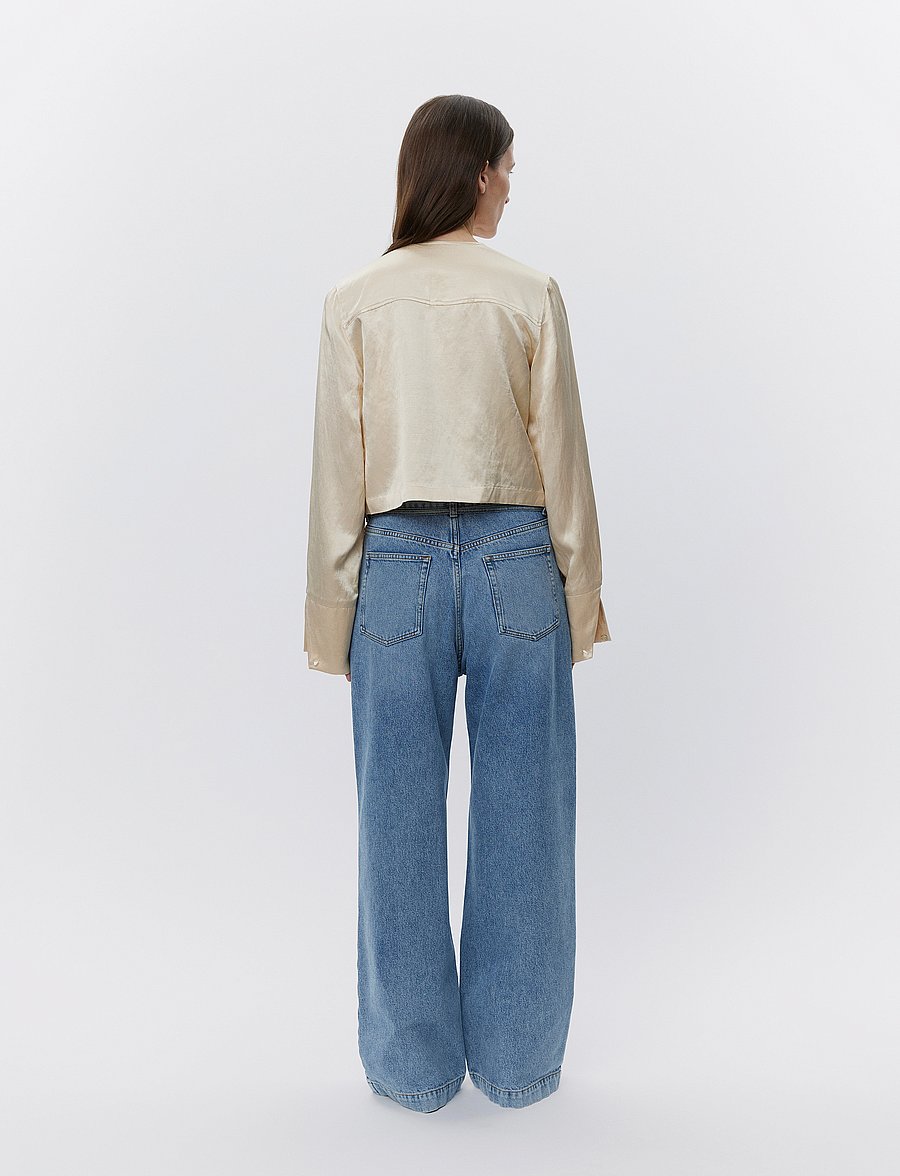 Day Birger et Mikkelsen - Carin - High Shine Blend RD - langärmelige blusen - oyster gray - 4