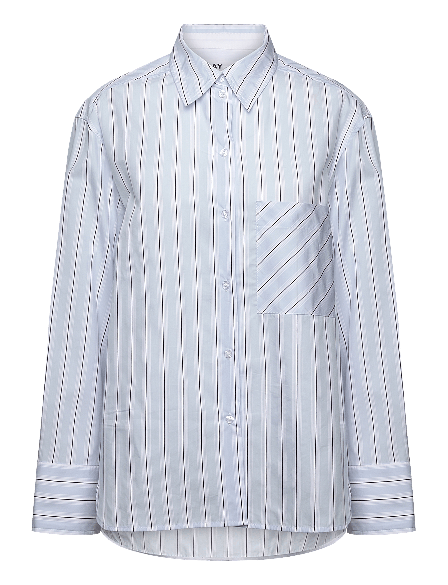 Day Birger et Mikkelsen - Mac - Classic Stripe RD - langærmede skjorter - light blue - 1