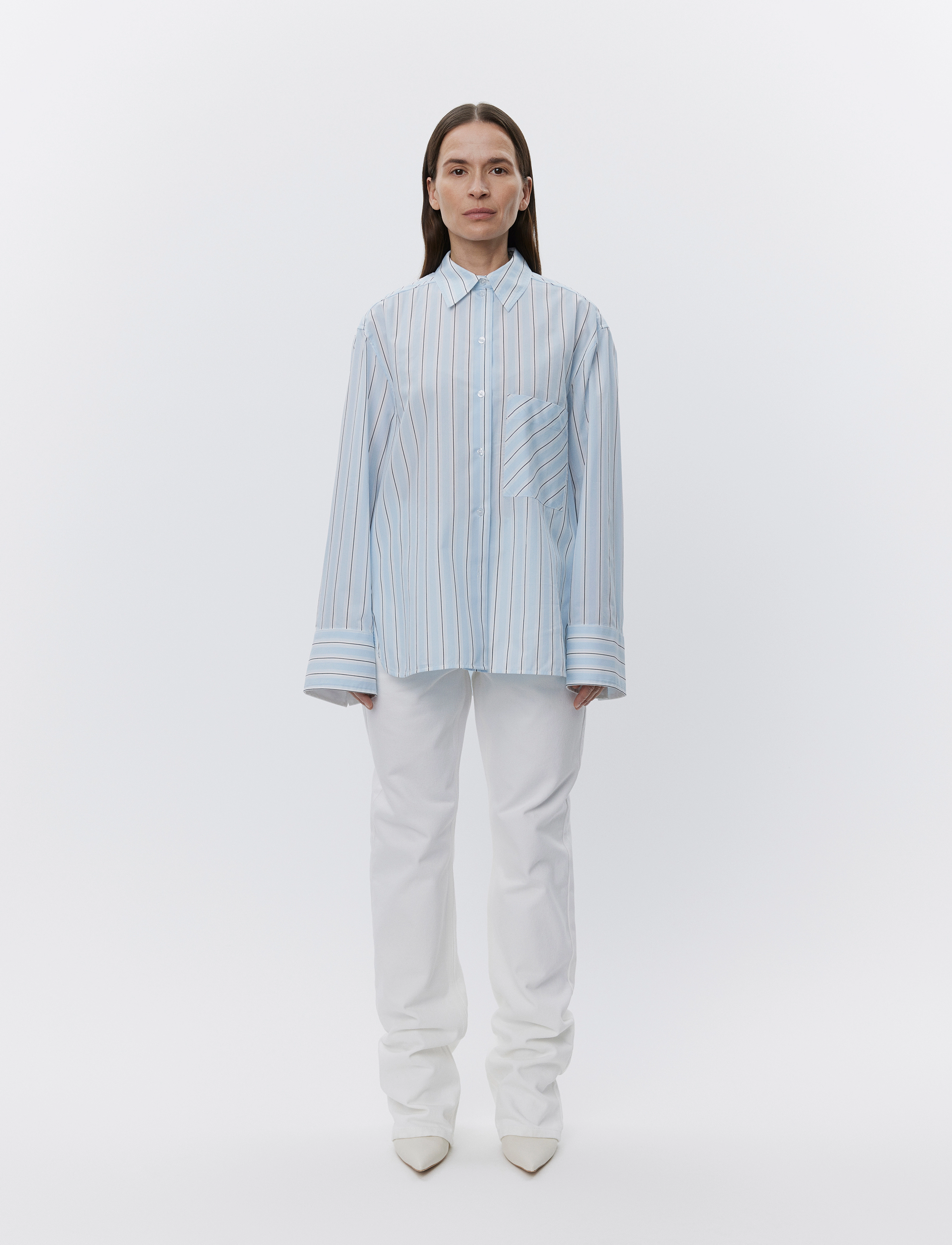 Day Birger et Mikkelsen Mac - Classic Stripe Rd, 42, Blue, Skjorter > Langærmede, Dame