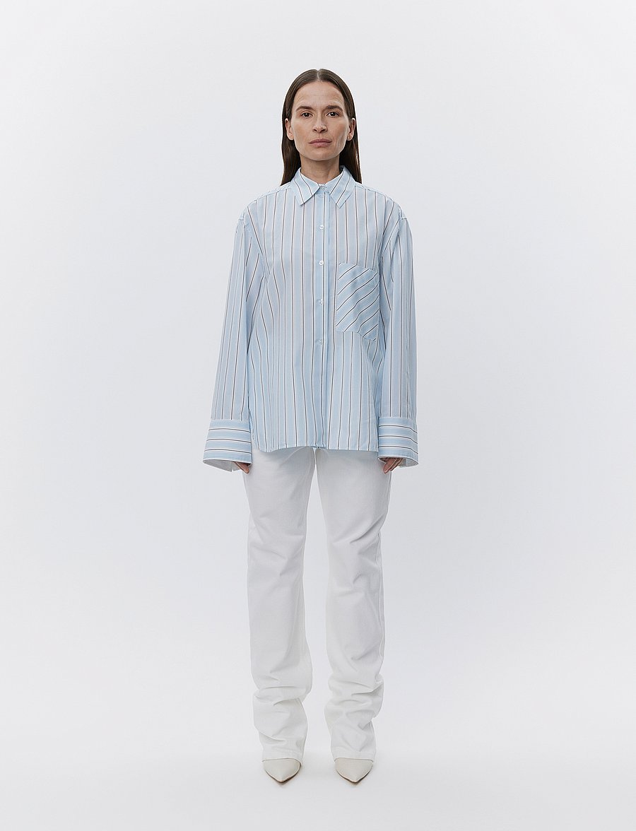 Day Birger et Mikkelsen - Mac - Classic Stripe RD - langærmede skjorter - light blue - 0