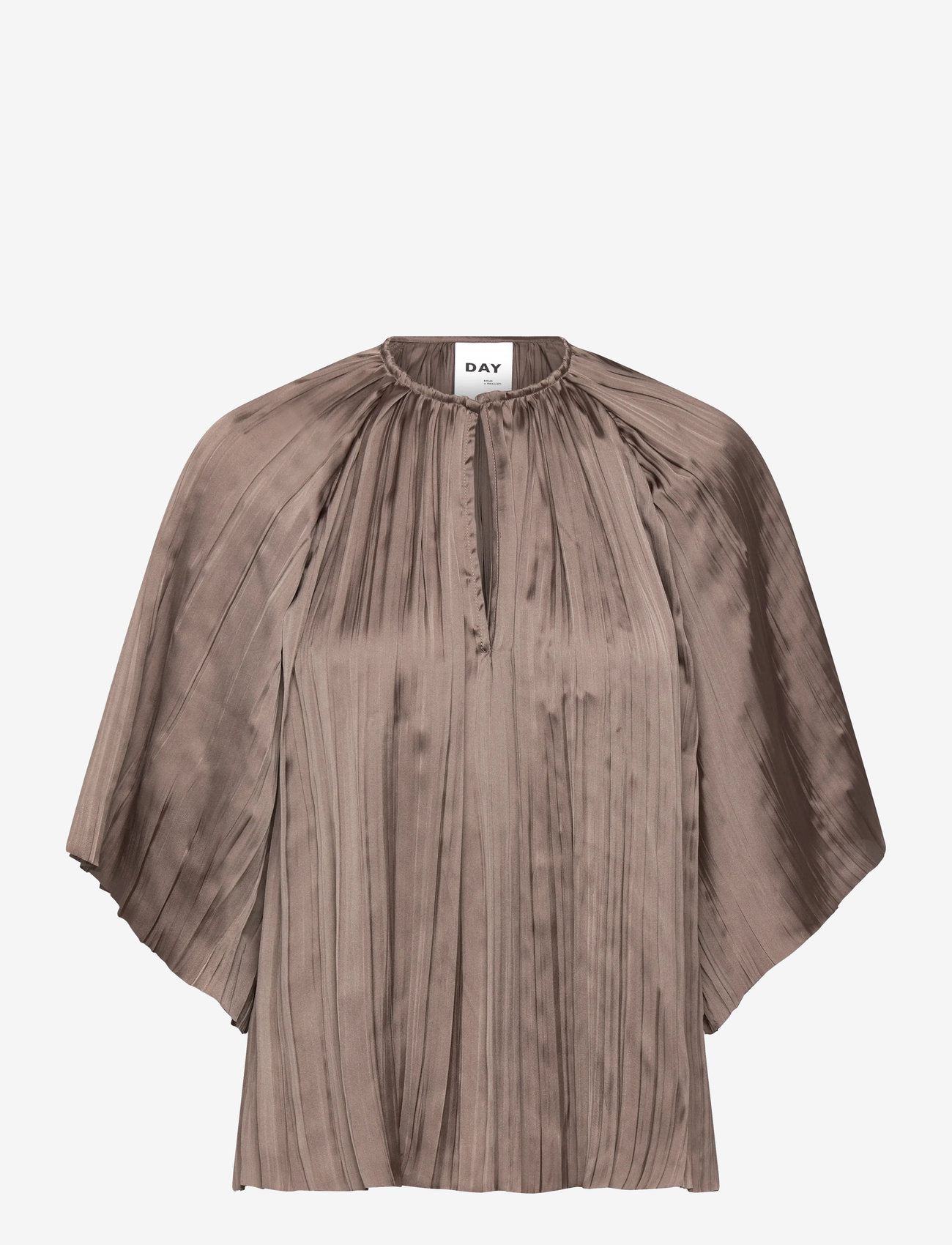 Day Birger et Mikkelsen - Lima - Crinkled Surface - kurzämlige blusen - taupe - 0