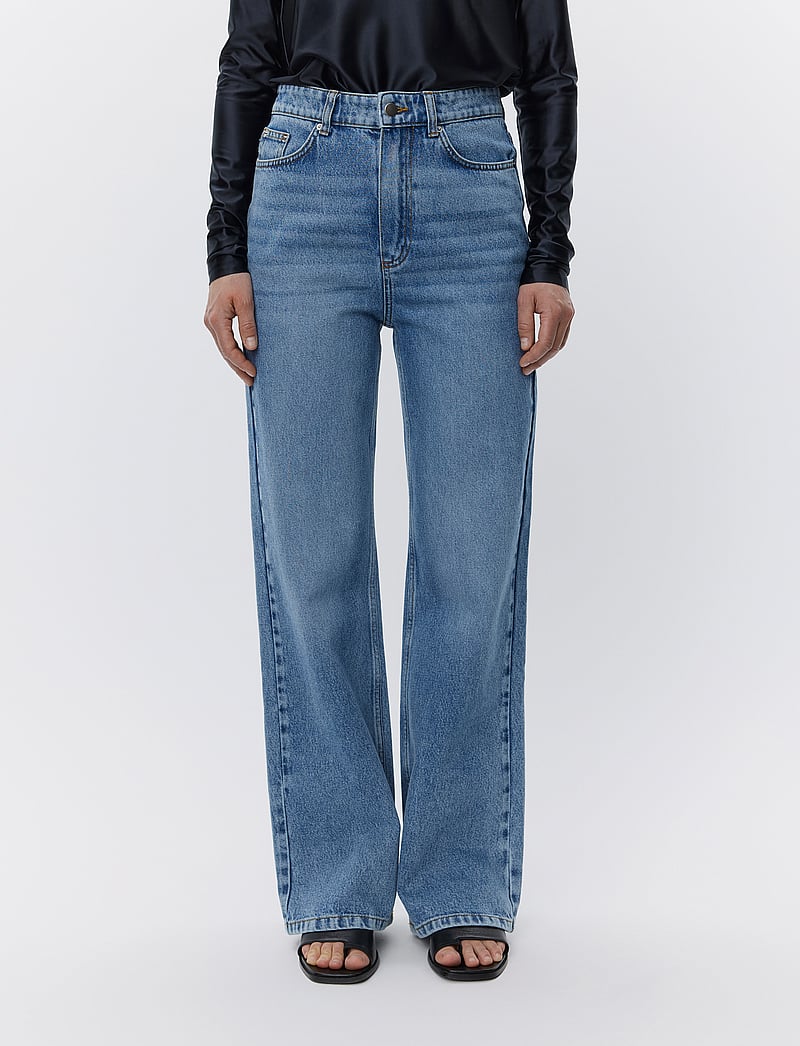 Day Birger et Mikkelsen - Cai - Soft Blue Denim - hosen mit weitem bein - light blue - 3