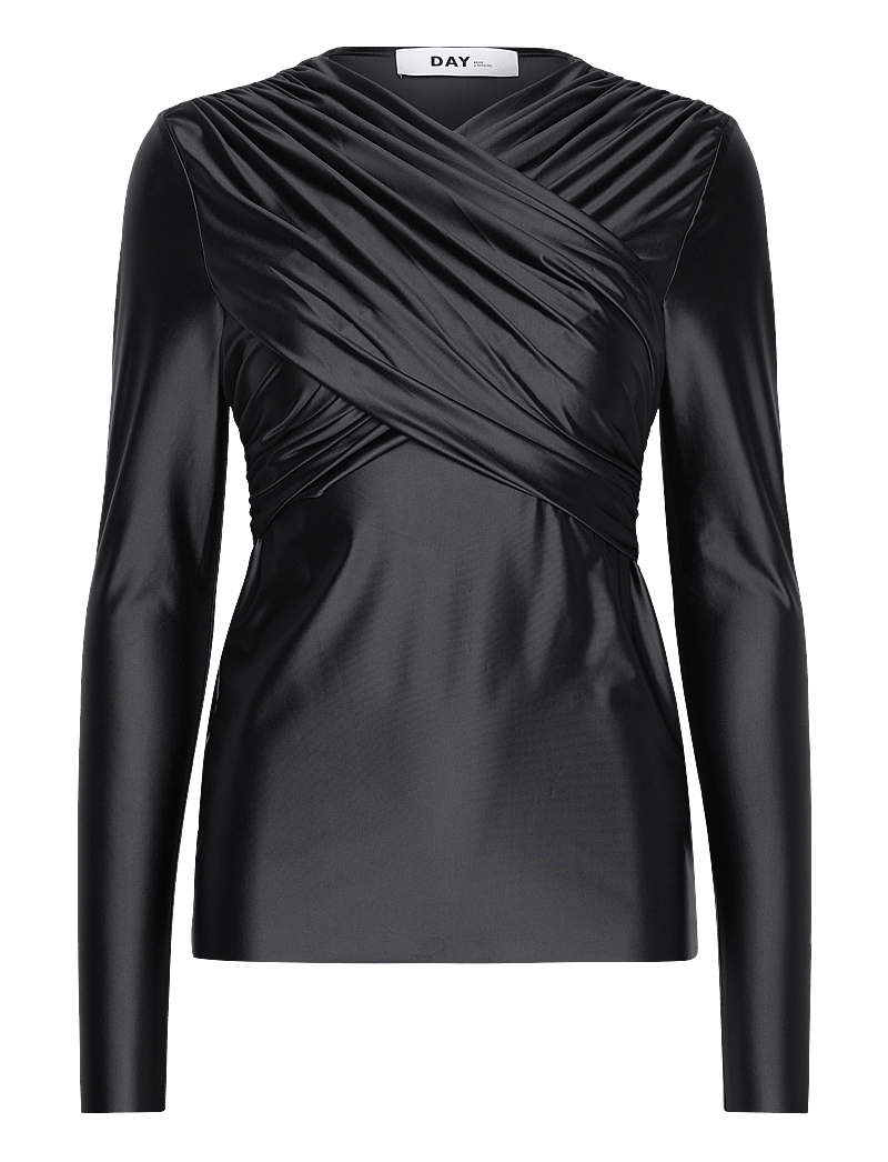 Day Birger et Mikkelsen - Kira - Glossy Stretch - pikkade varrukatega alussärgid - black - 0