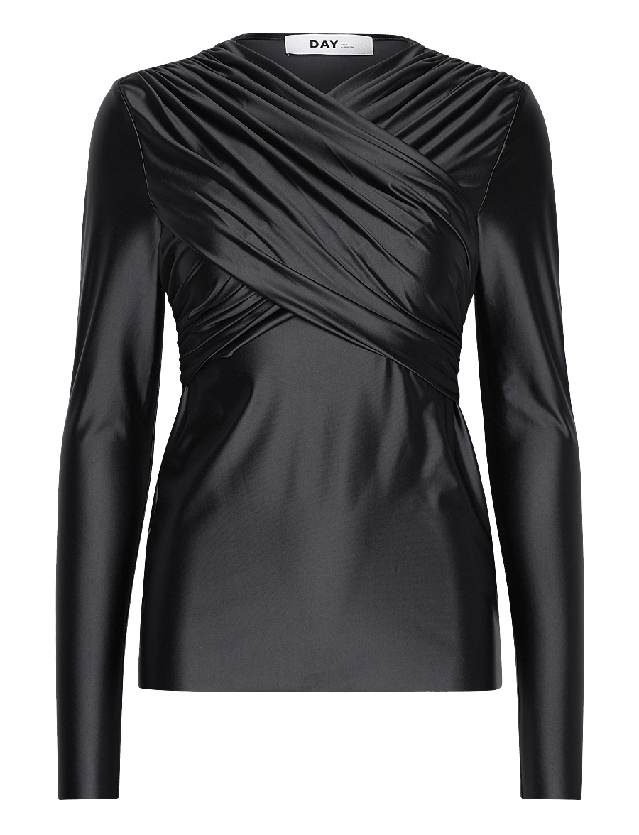 Day Birger et Mikkelsen - Kira - Glossy Stretch - långärmade toppar - black - 0