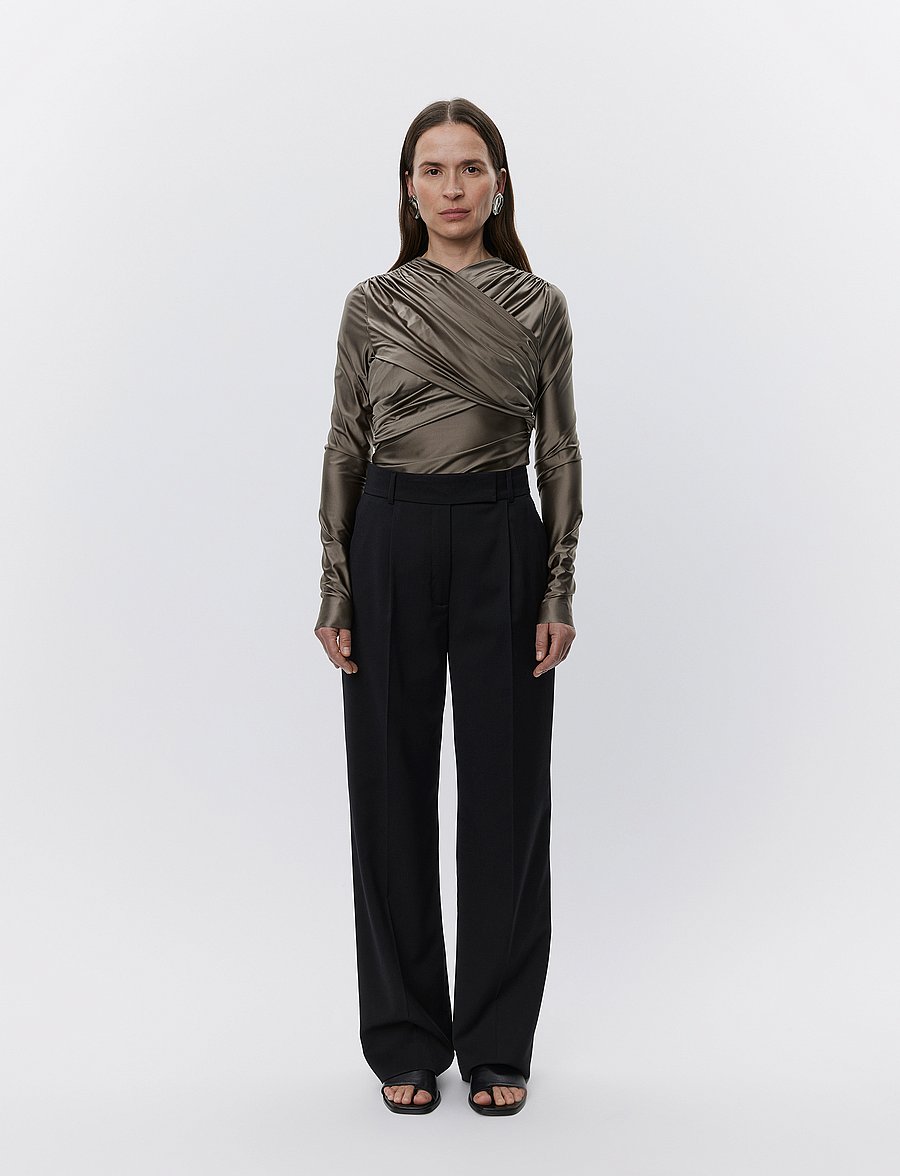Day Birger et Mikkelsen - Kira - Glossy Stretch - langærmede toppe - taupe - 0