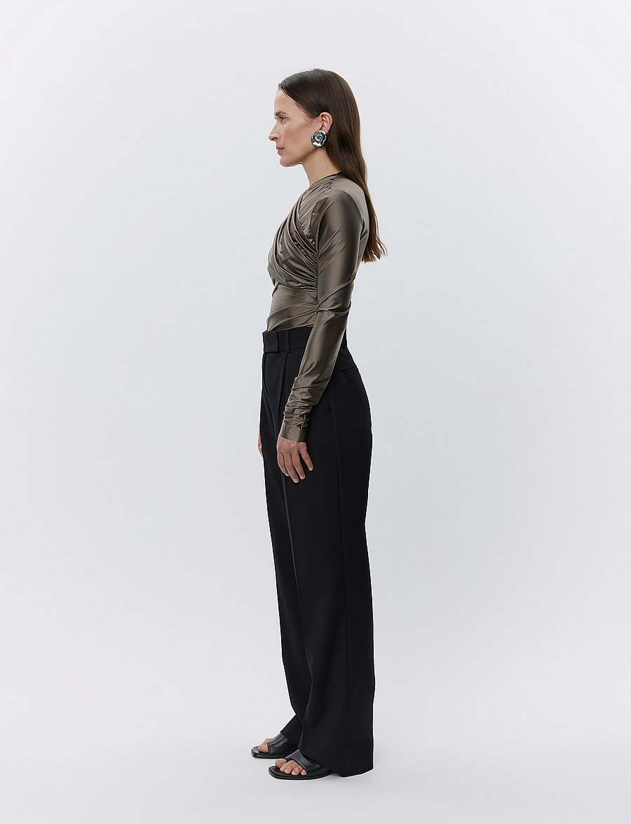 Day Birger et Mikkelsen - Kira - Glossy Stretch - langærmede toppe - taupe - 3