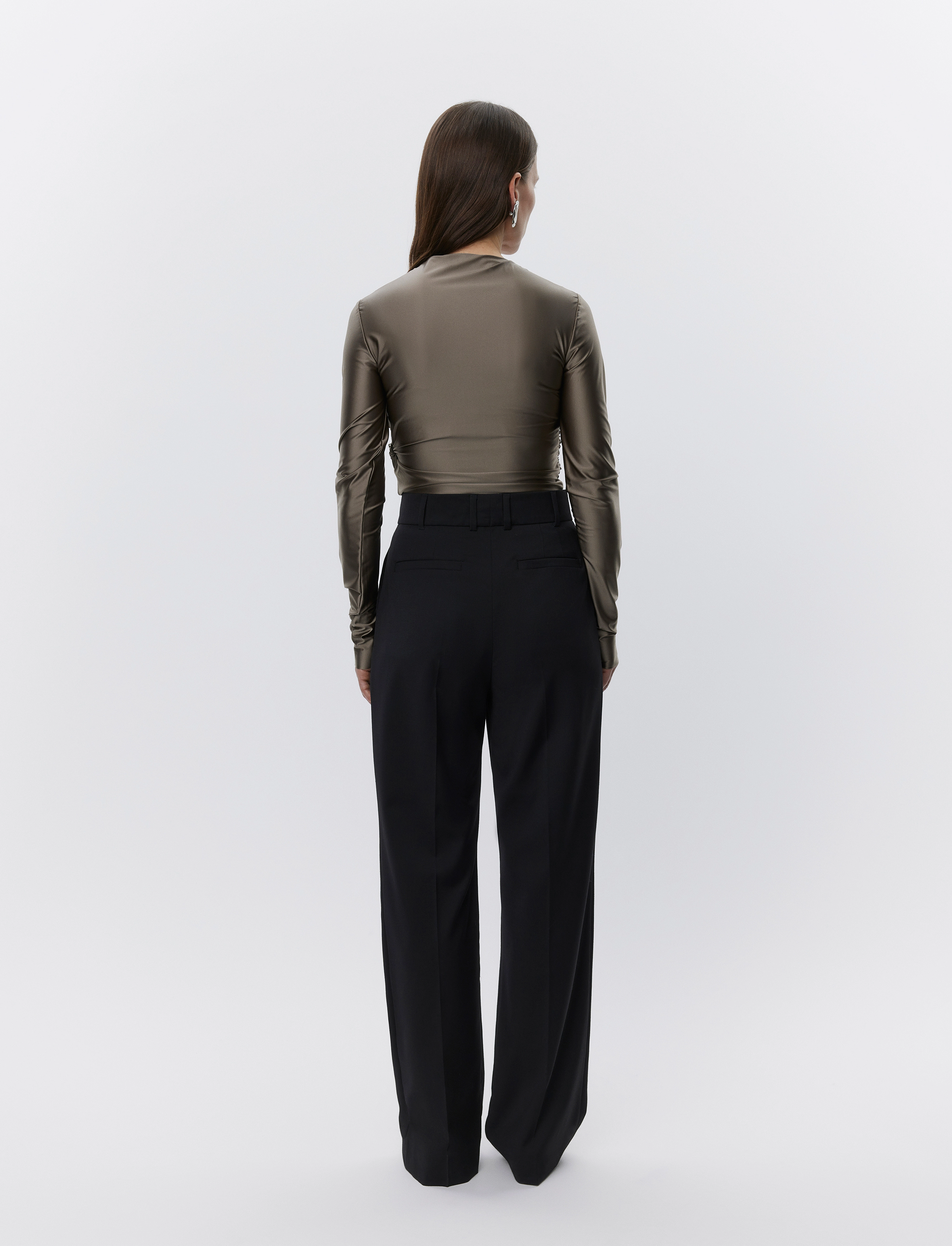 Day Birger et Mikkelsen - Kira - Glossy Stretch - langermede topper - taupe - 4