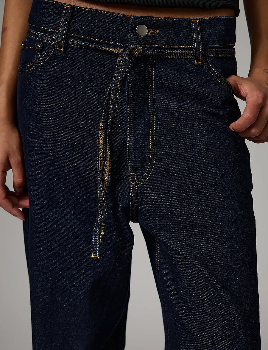 Day Birger et Mikkelsen - Elijah - Unwashed Blue - pantalons larges - dark blue - 4