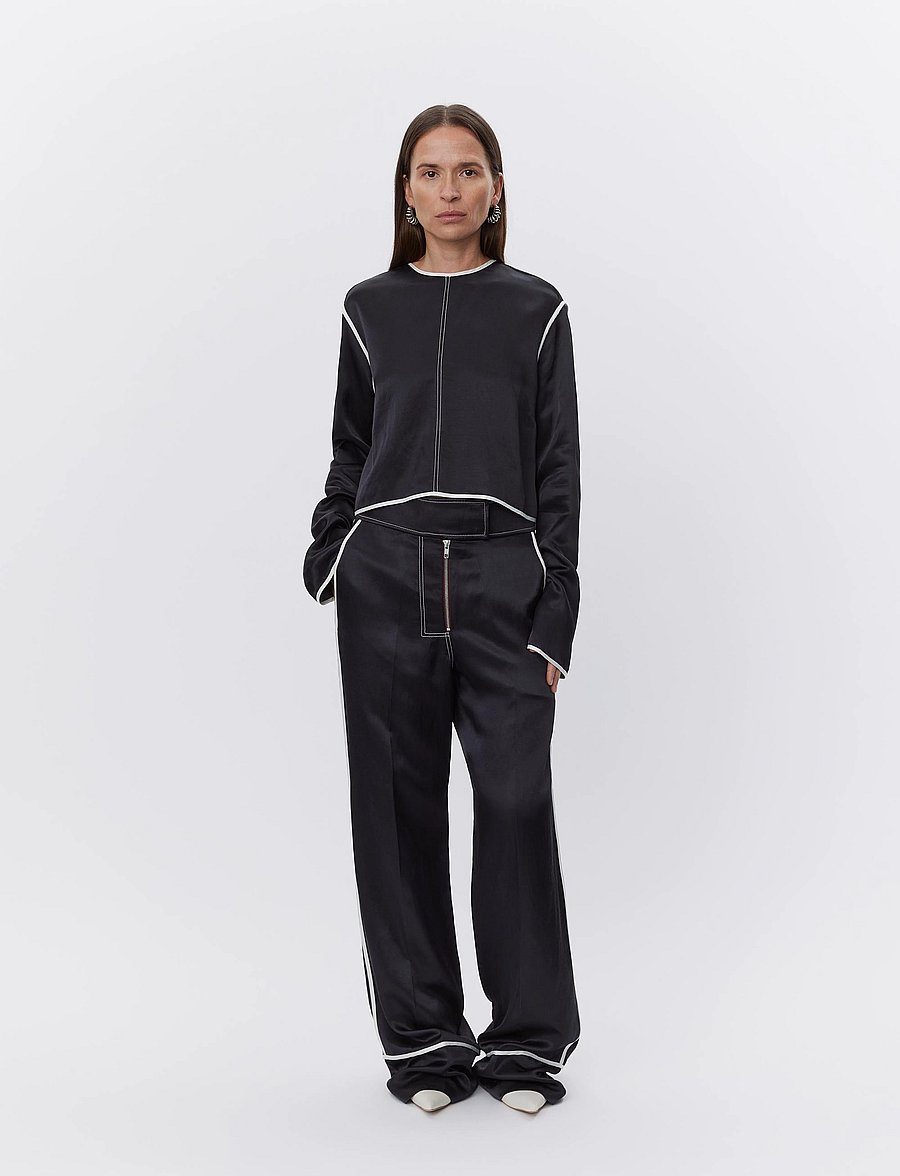 Day Birger et Mikkelsen - Baryl - High Shine Blend - langärmelige blusen - black - 0