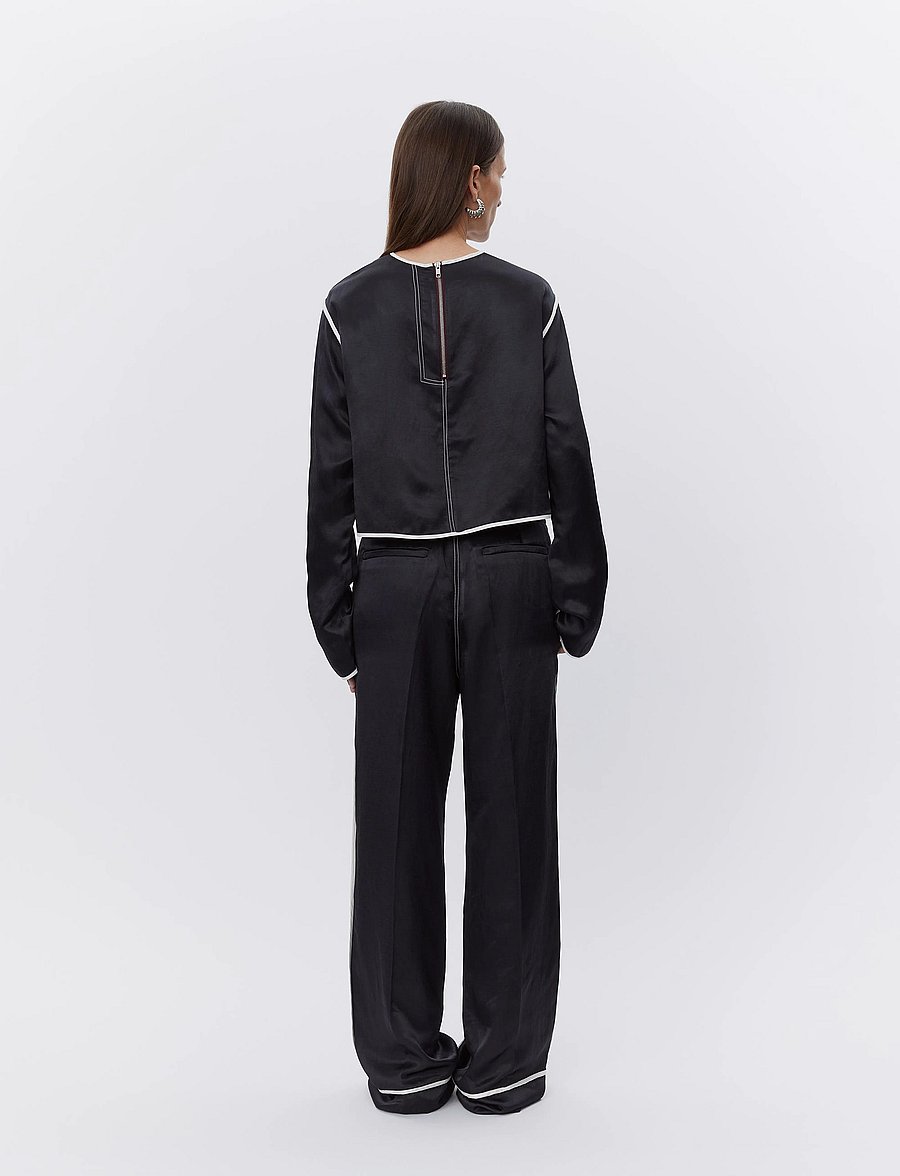 Day Birger et Mikkelsen - Baryl - High Shine Blend - langärmelige blusen - black - 3