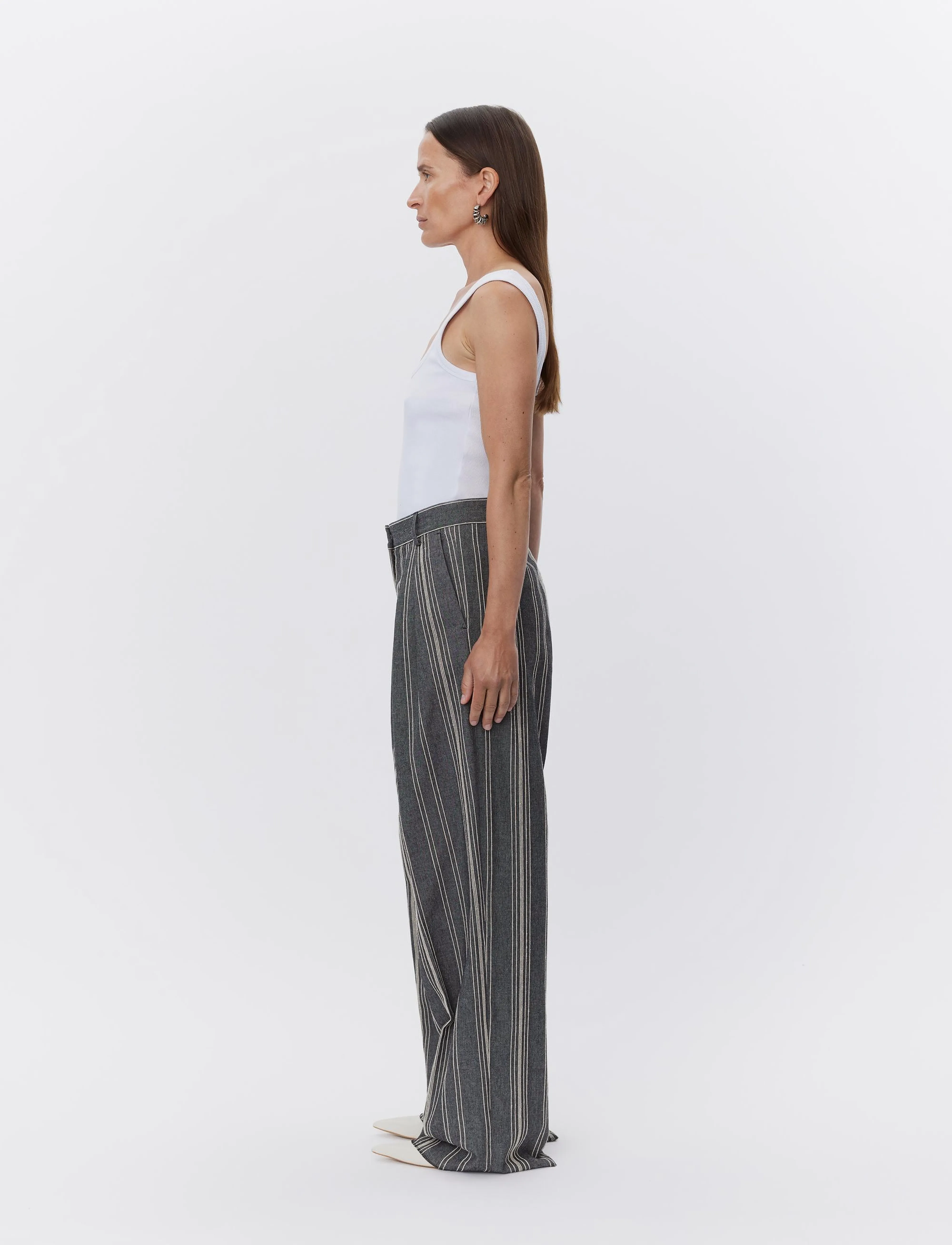 Day Birger et Mikkelsen - Enzo - Slub Stripe - habitbukser - black - 5