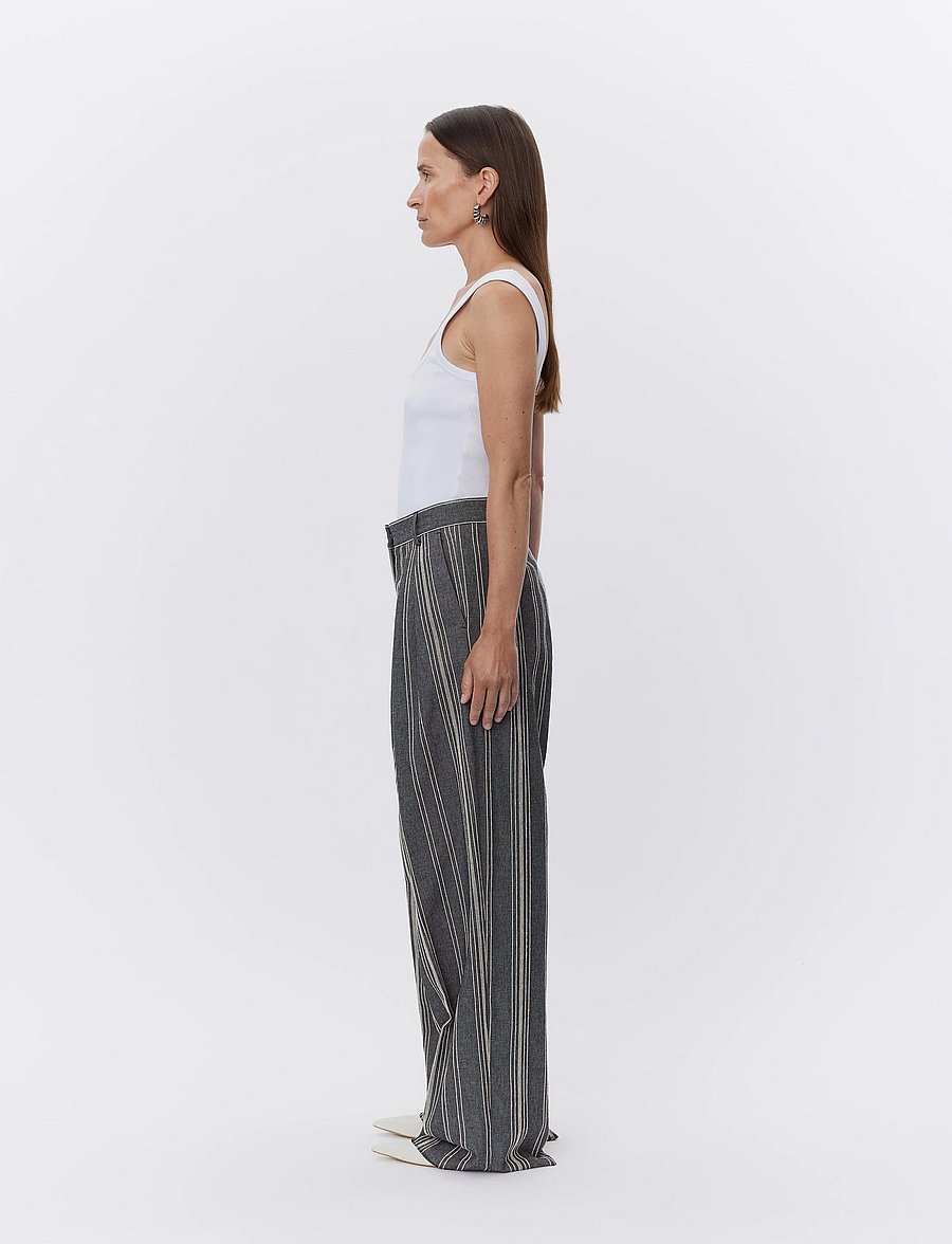 Day Birger et Mikkelsen - Enzo - Slub Stripe - habitbukser - black - 5