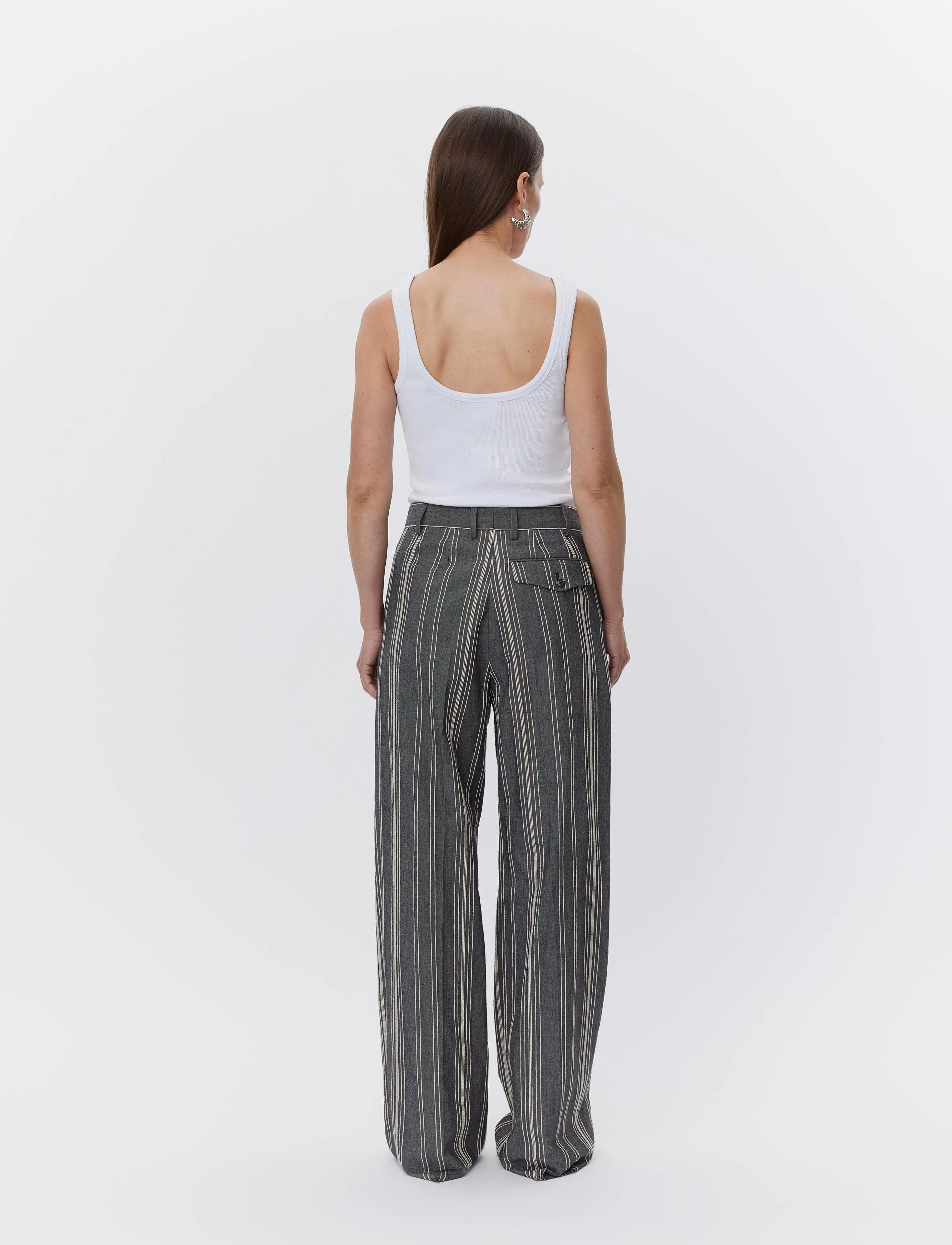 DAY BIRGER ET MIKKELSEN Enzo Slub Stripe byxor dam – bild 5