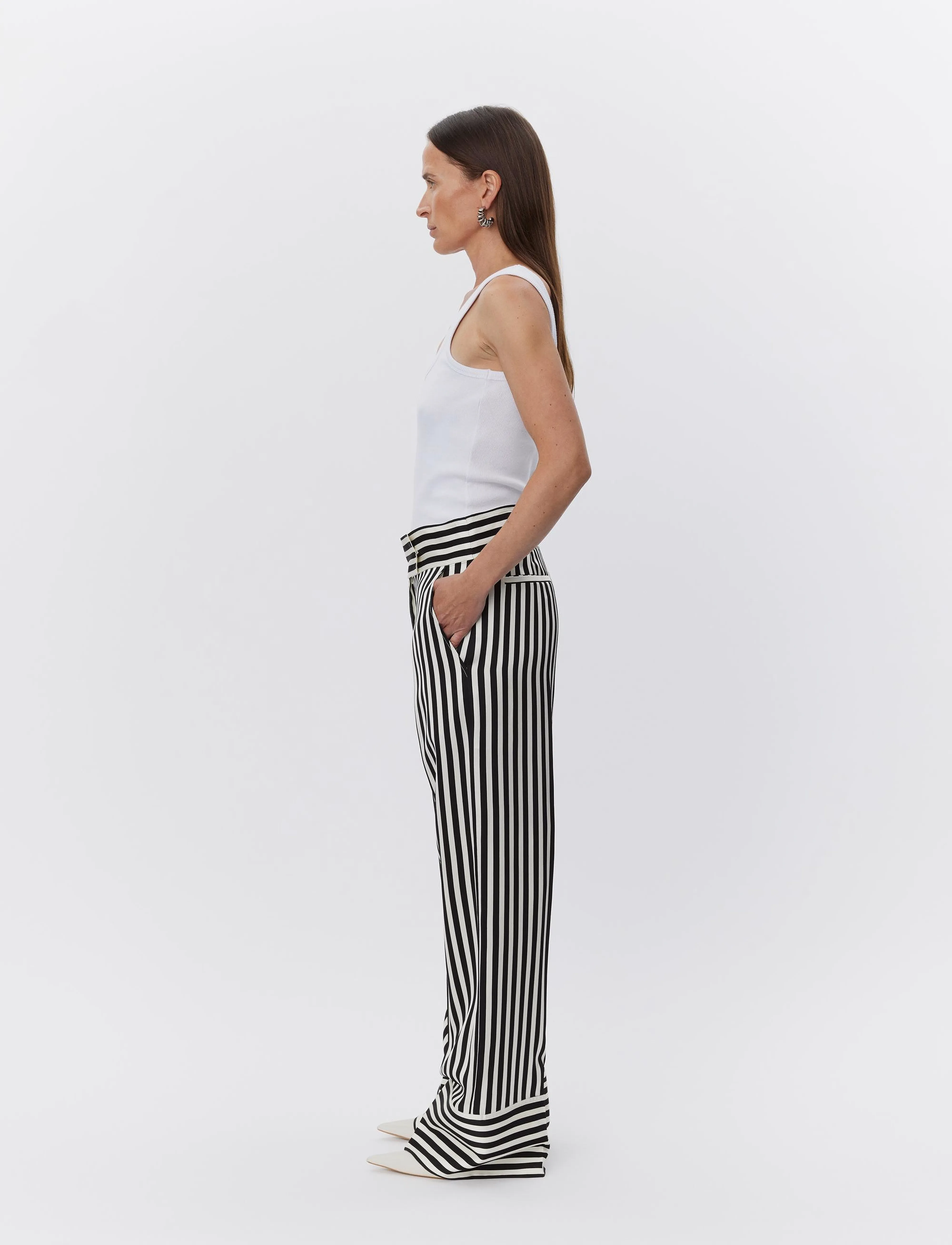 Day Birger et Mikkelsen - Gabin - Striped Viscose - leveälahkeiset housut - fluid stripes - 4