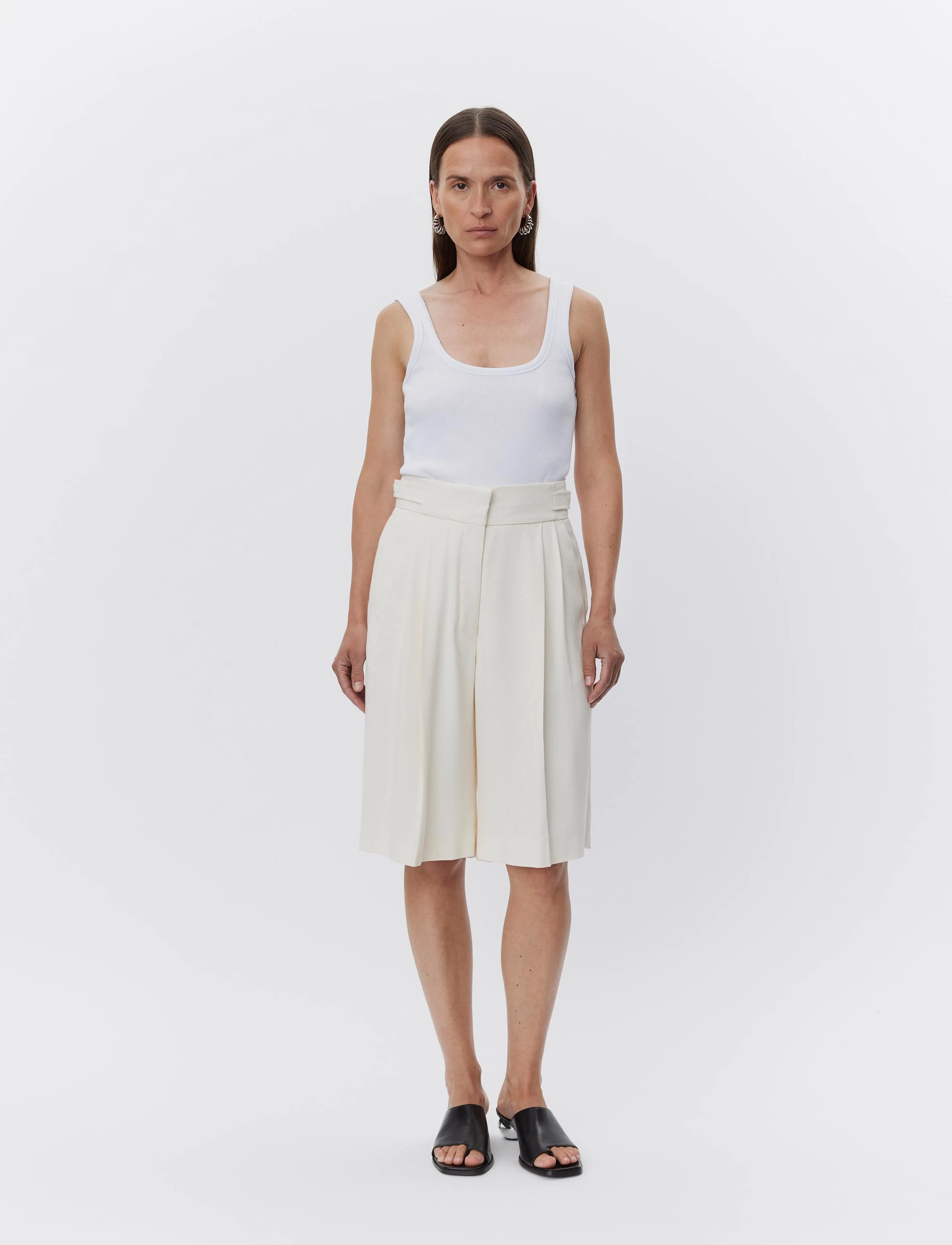 Day Birger et Mikkelsen Lcann - Viscose Twill, 38, White, Nederdele > Knælange Og Midi Nederdele, Dame