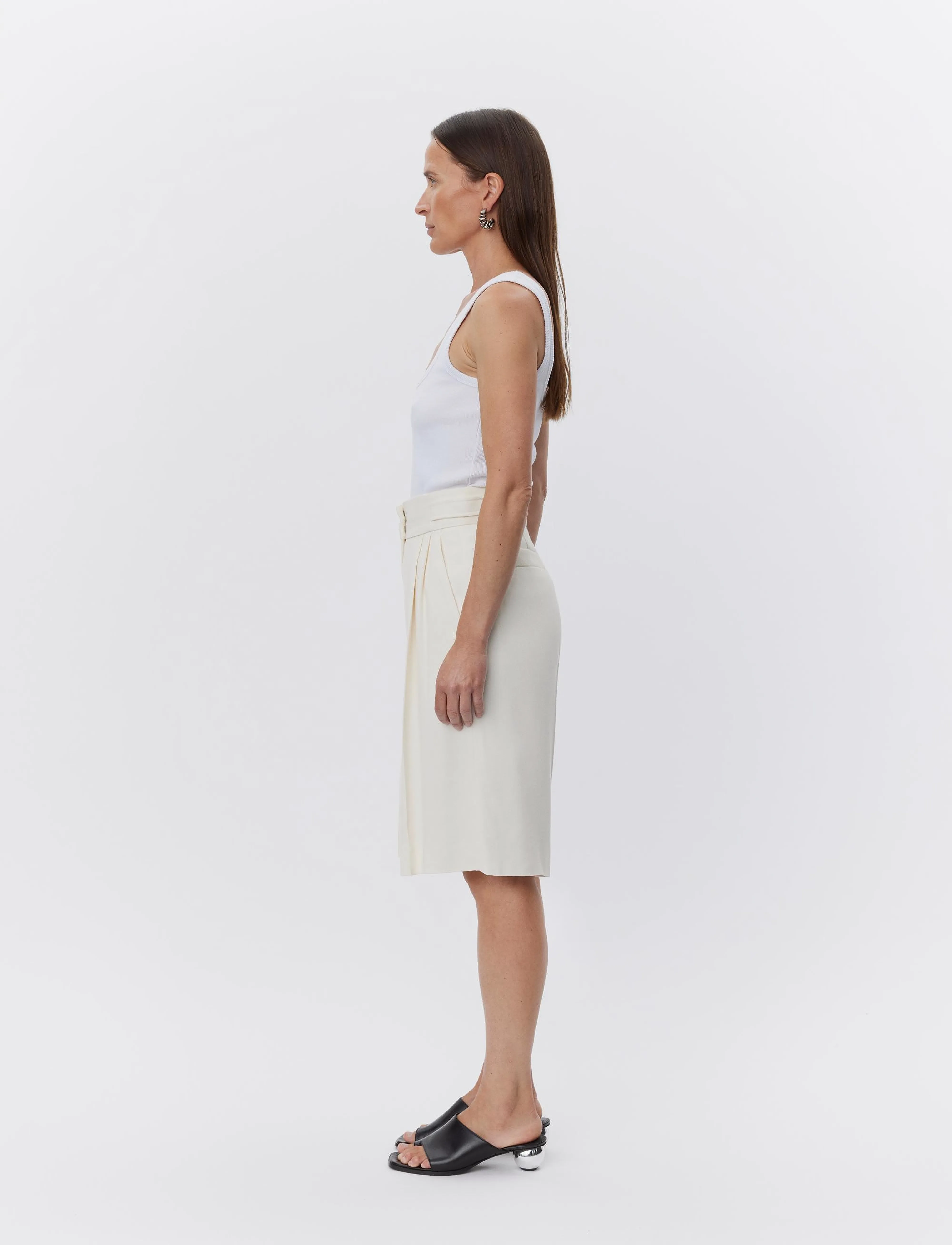 Day Birger et Mikkelsen - Lcann - Viscose Twill - midi skirts - winter white - 2