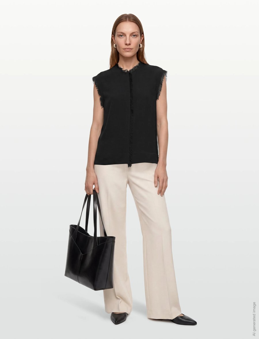 Day Birger et Mikkelsen - Lise - Matte Crepe - varrukateta pluusid - black - 0