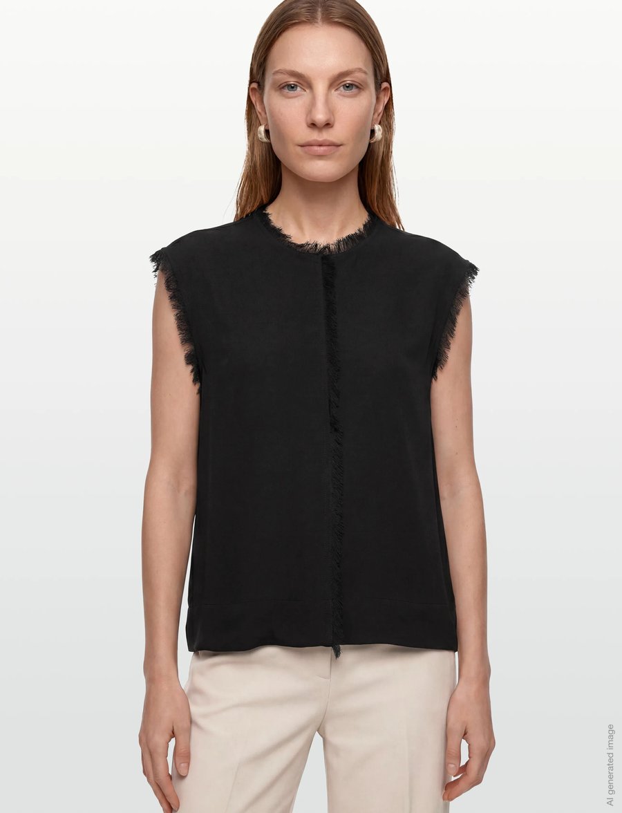 Day Birger et Mikkelsen - Lise - Matte Crepe - varrukateta pluusid - black - 3