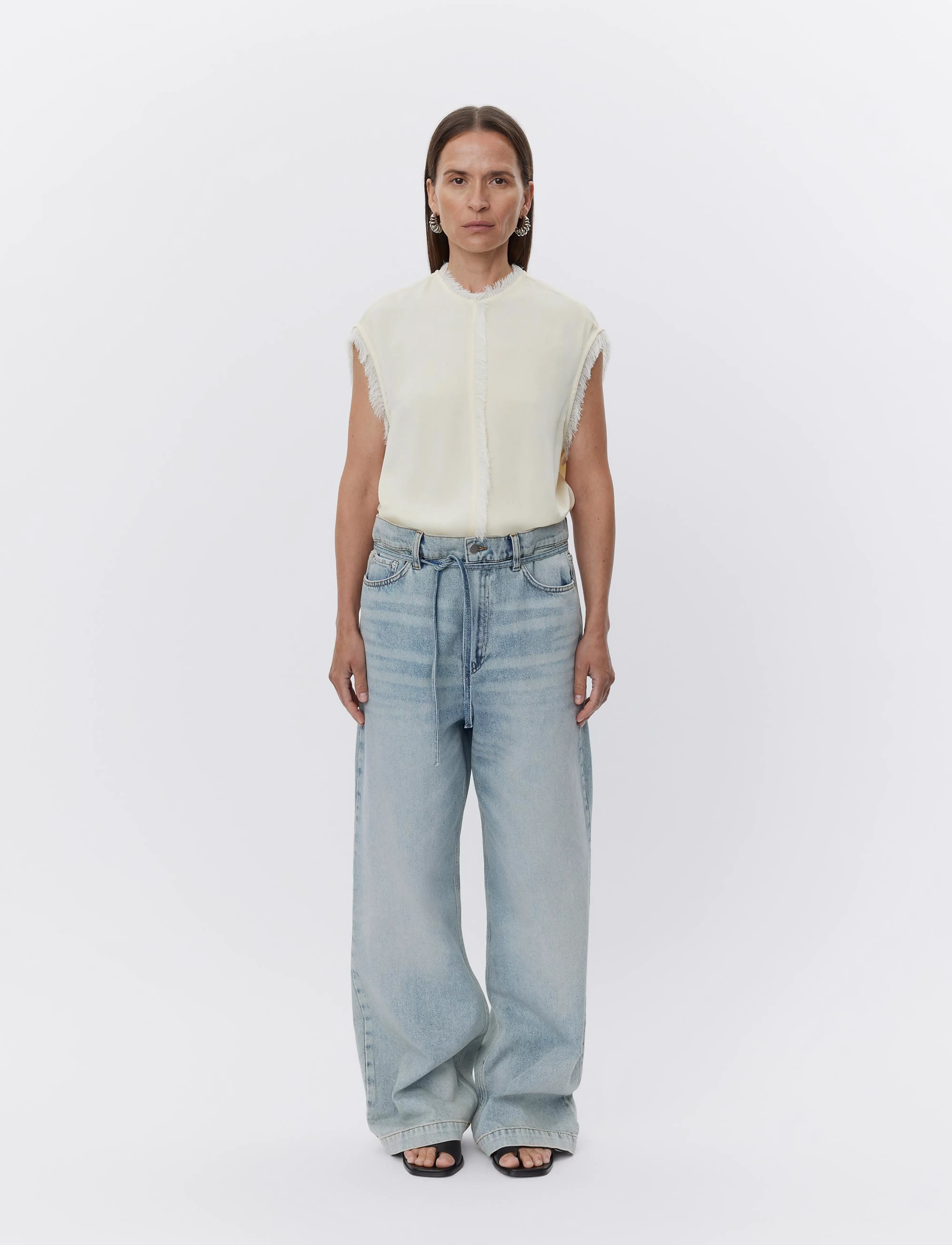 Day Birger et Mikkelsen Lise - Matte Crepe, 42, Yellow, Bluser > Uden Ærmer, Dame