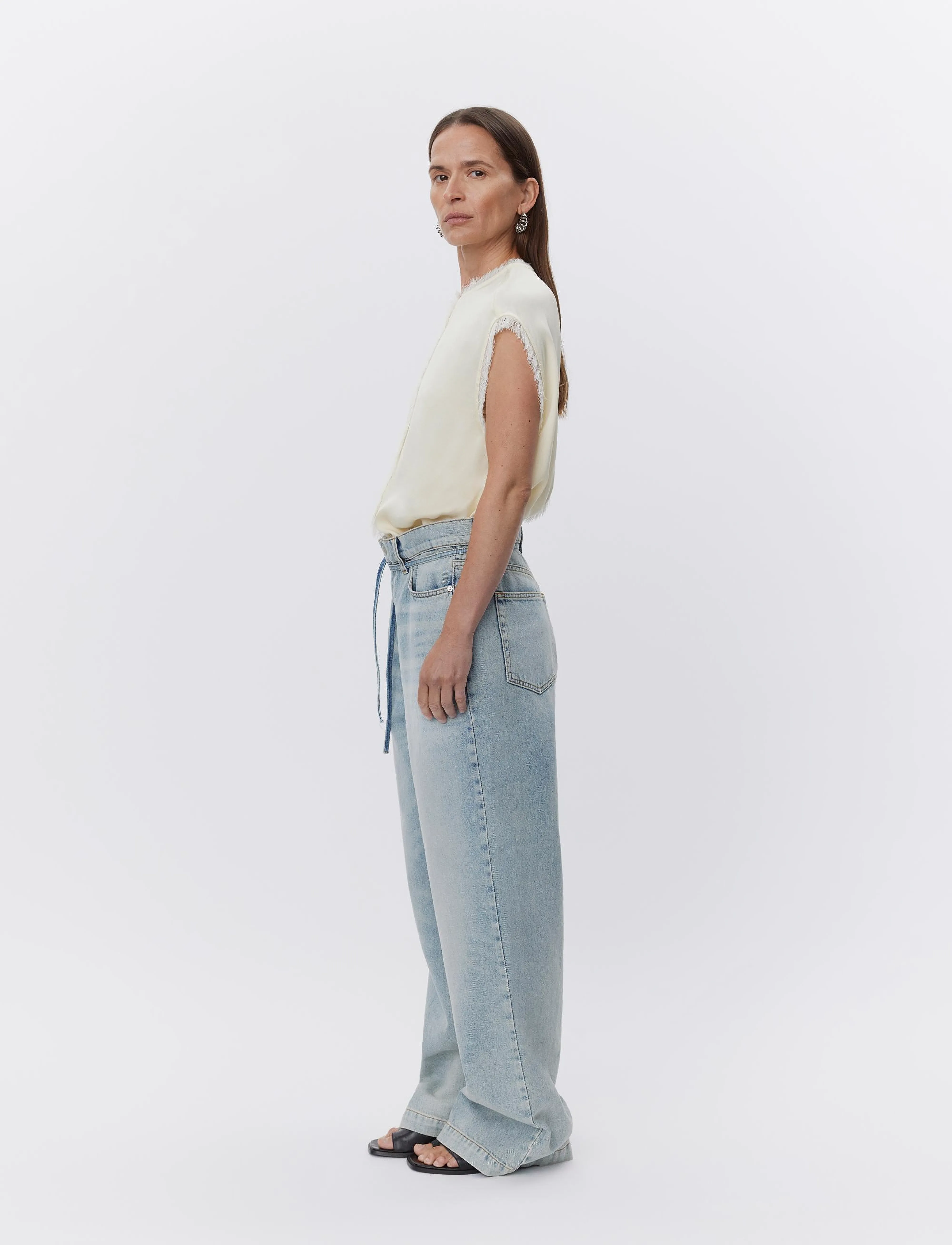 Day Birger et Mikkelsen - Lise - Matte Crepe - Ærmeløse bluser - winter white - 4