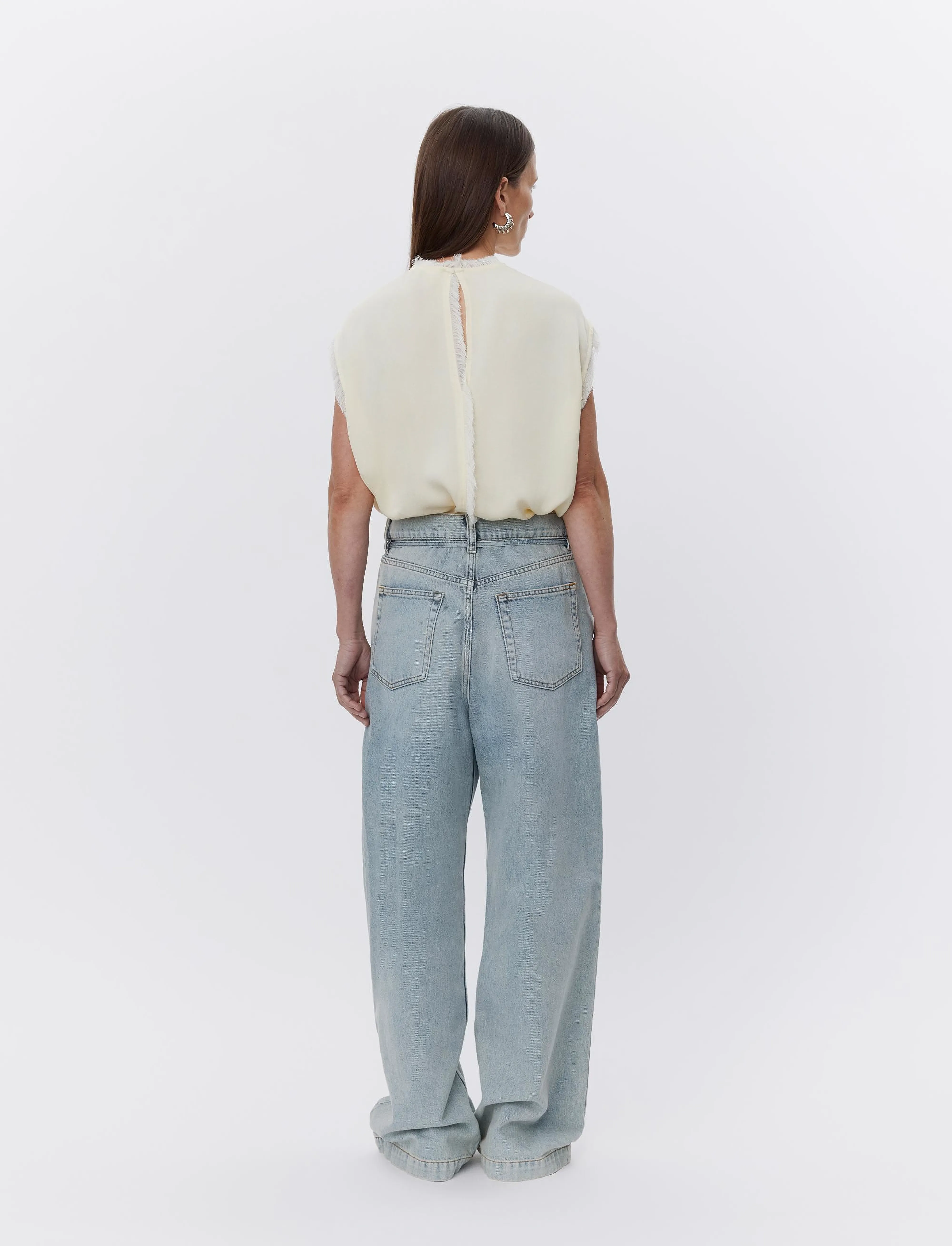 Day Birger et Mikkelsen - Lise - Matte Crepe - Ærmeløse bluser - winter white - 5