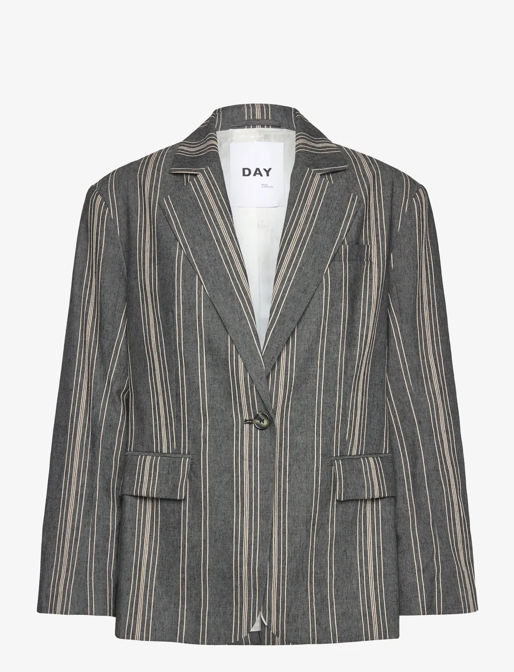 Day Birger et Mikkelsen - Musetta - Slub Stripe - Ühes joones nööpidega bleiserid - black - 1