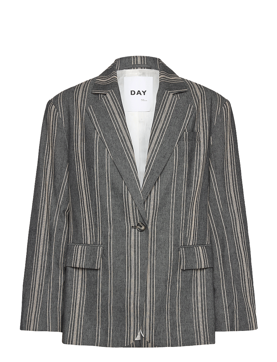 Day Birger et Mikkelsen - Musetta - Slub Stripe - einreihige blazer - black - 1