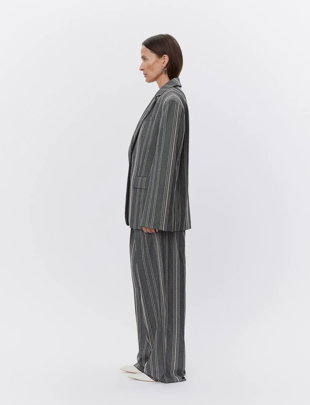 Day Birger et Mikkelsen - Musetta - Slub Stripe - Ühes joones nööpidega bleiserid - black - 4