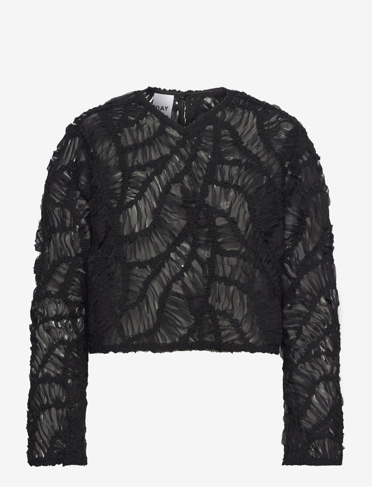 Day Birger et Mikkelsen - Reyne - Crochet Tulle - långärmade blusar - black - 0