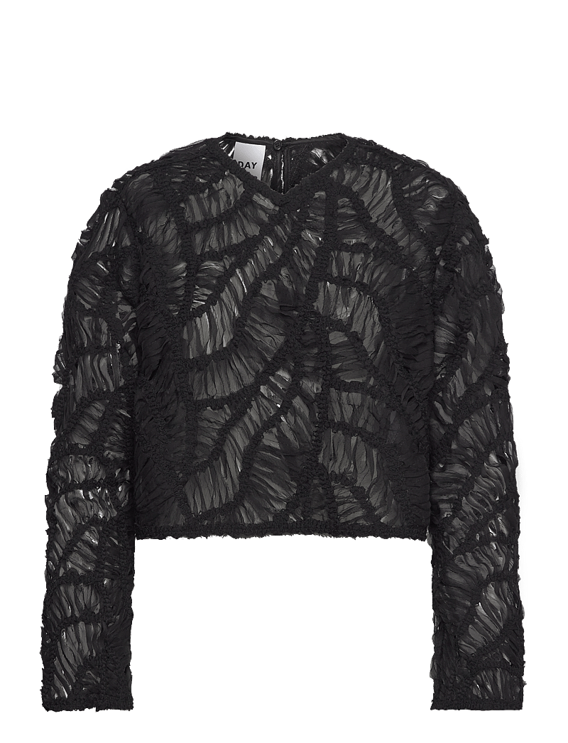 Day Birger et Mikkelsen - Reyne - Crochet Tulle - langärmlige blusen - black - 0