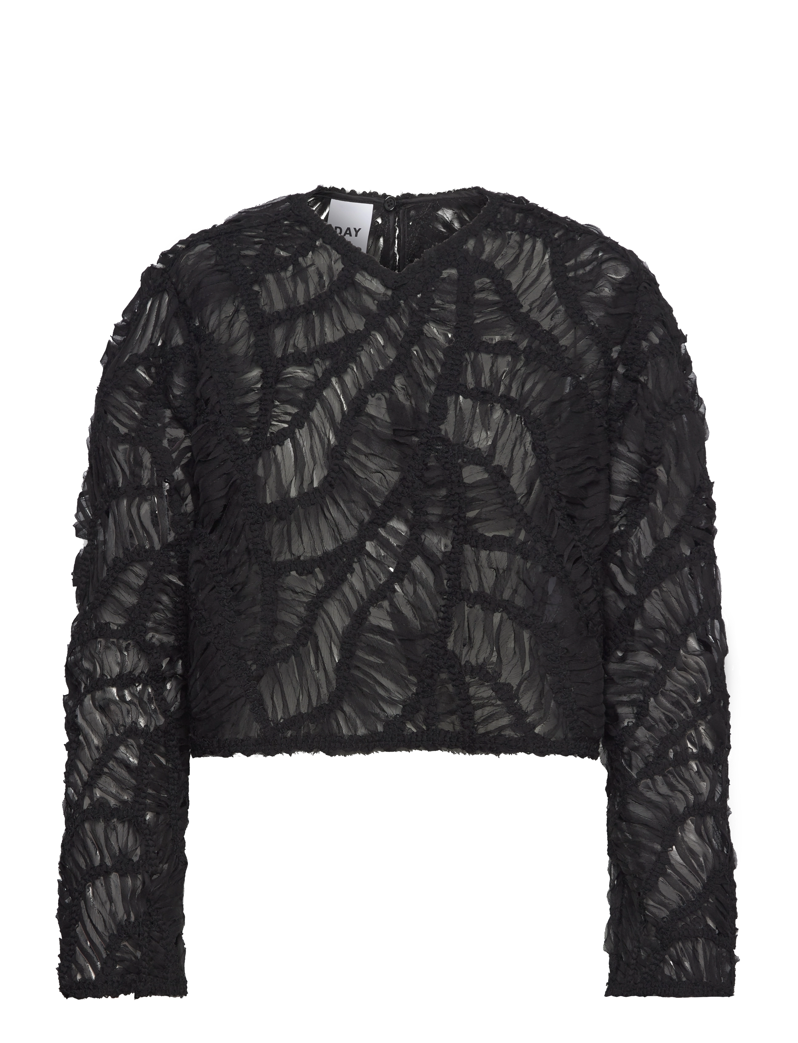Day Birger et Mikkelsen Reyne - Crochet Tulle - Bluser - BLACK / black