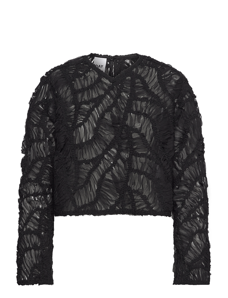 Day Birger et Mikkelsen - Reyne - Crochet Tulle - langärmelige blusen - black - 0