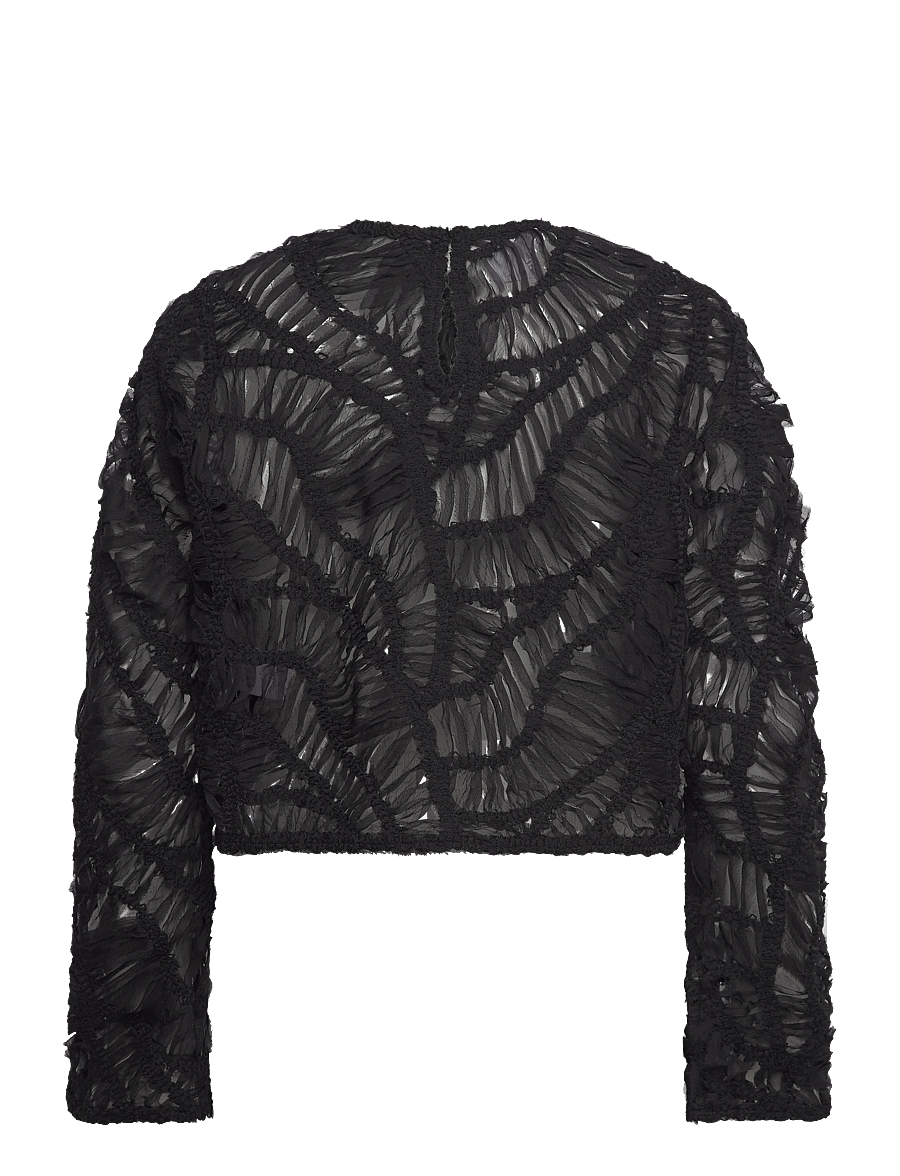 Day Birger et Mikkelsen - Reyne - Crochet Tulle - langärmelige blusen - black - 1